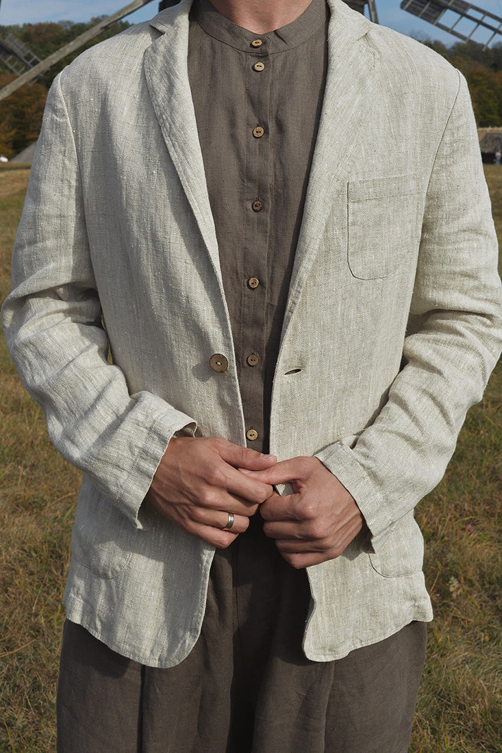 button up linen shirt mens