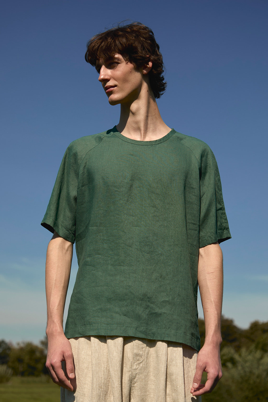 linen raglan sleeve t-shirt