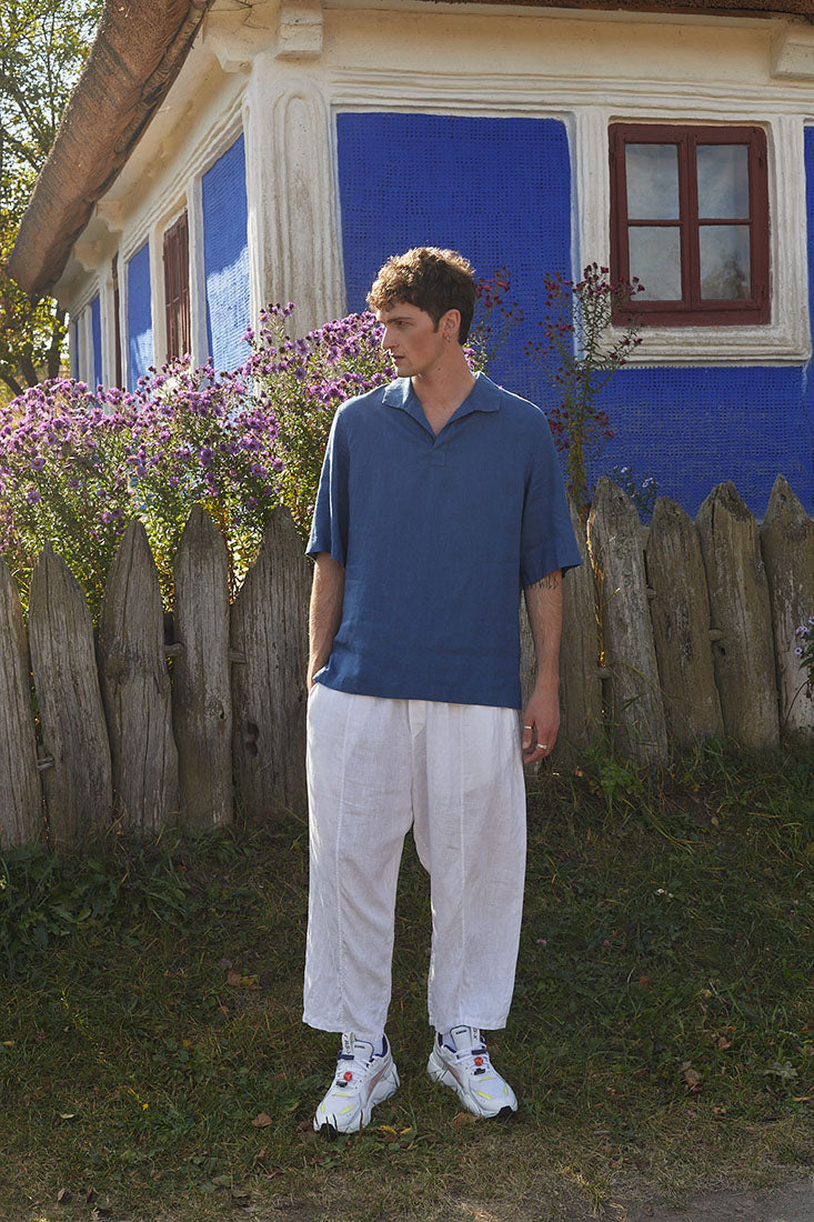Linen short sleeve shirt