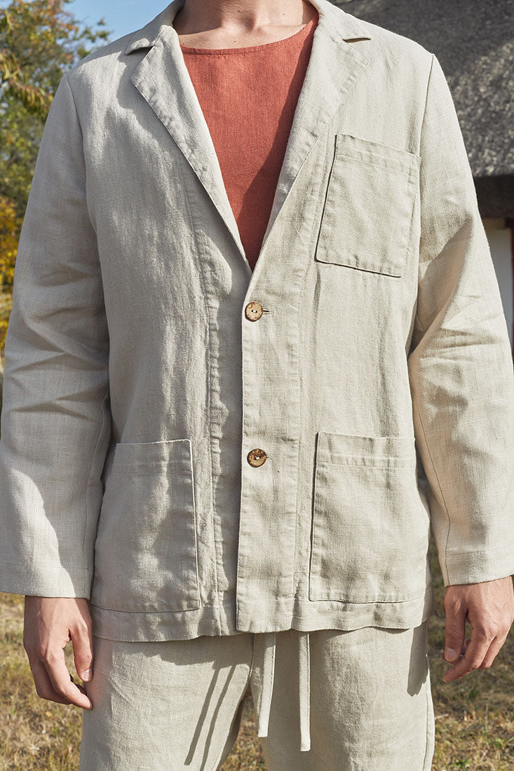 Pure linen blazer