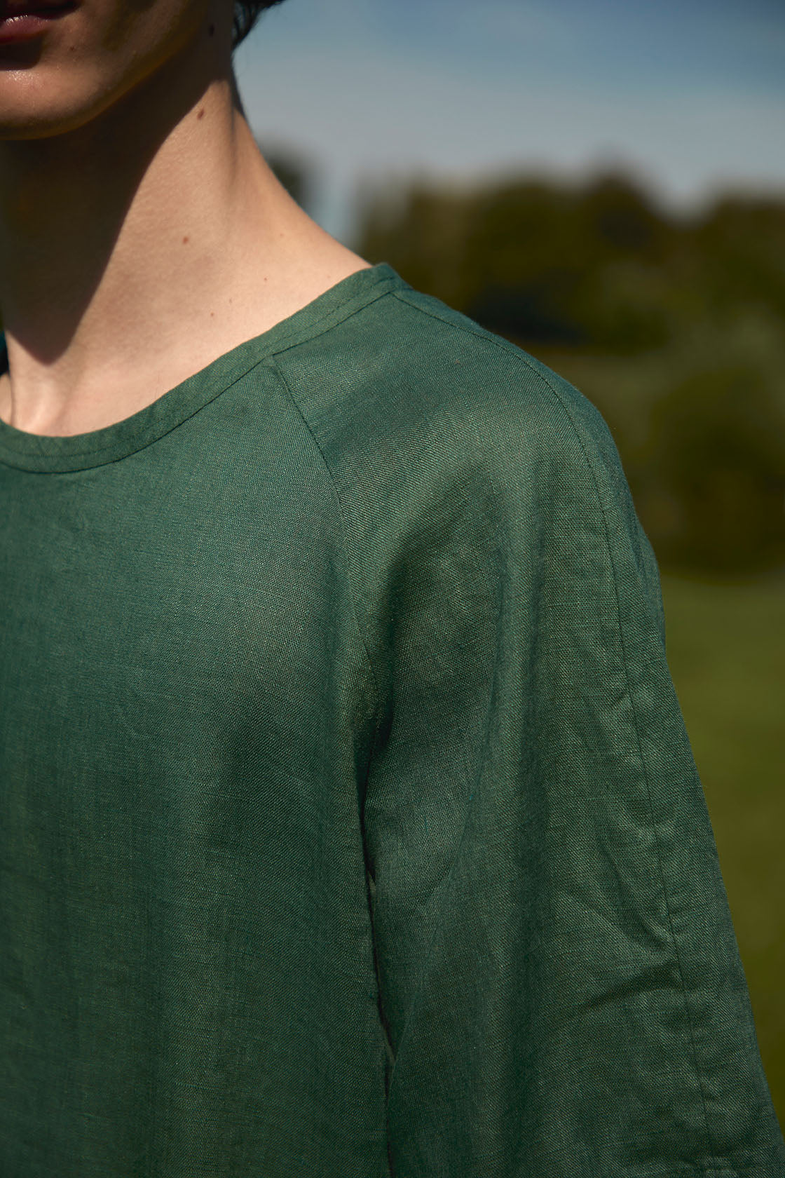 linen raglan sleeve tee
