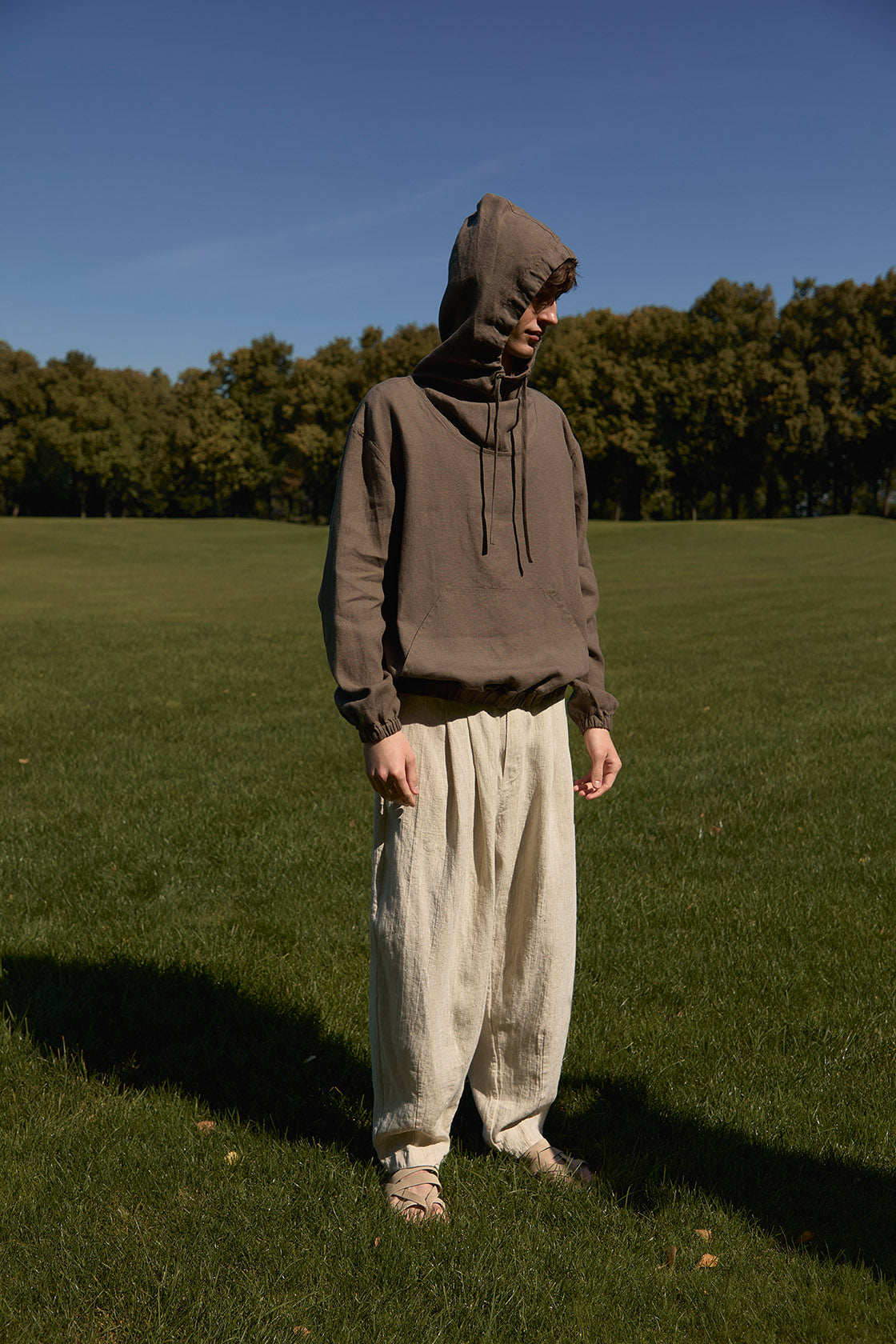 Flax linen hoodie