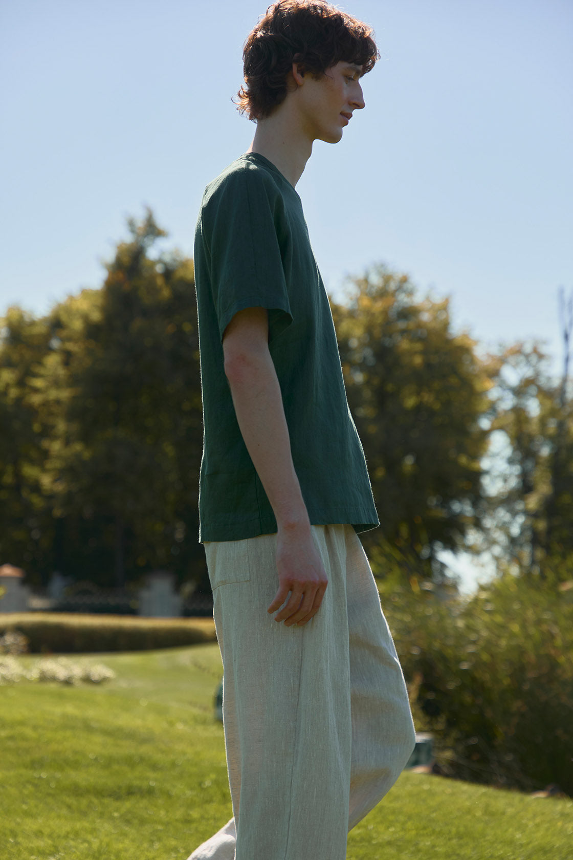 linen short sleeve shirt men