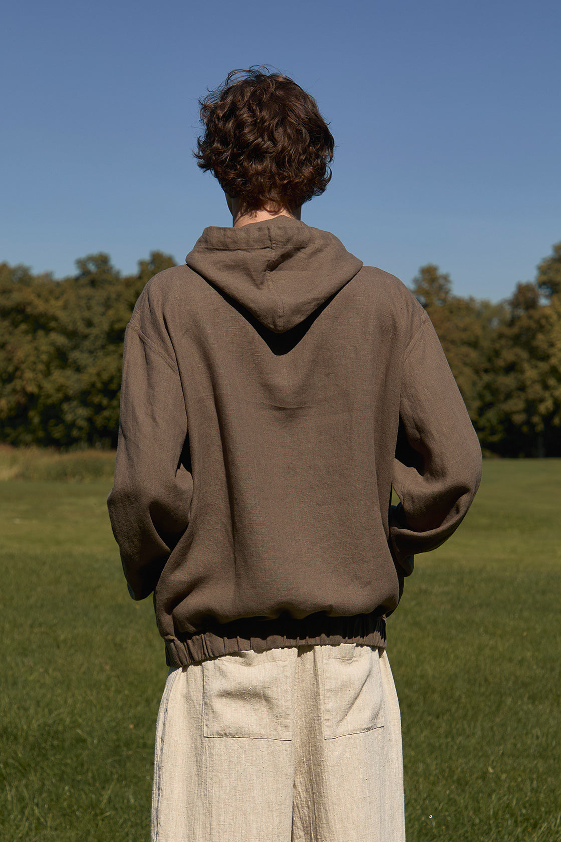 100% linen hoodie