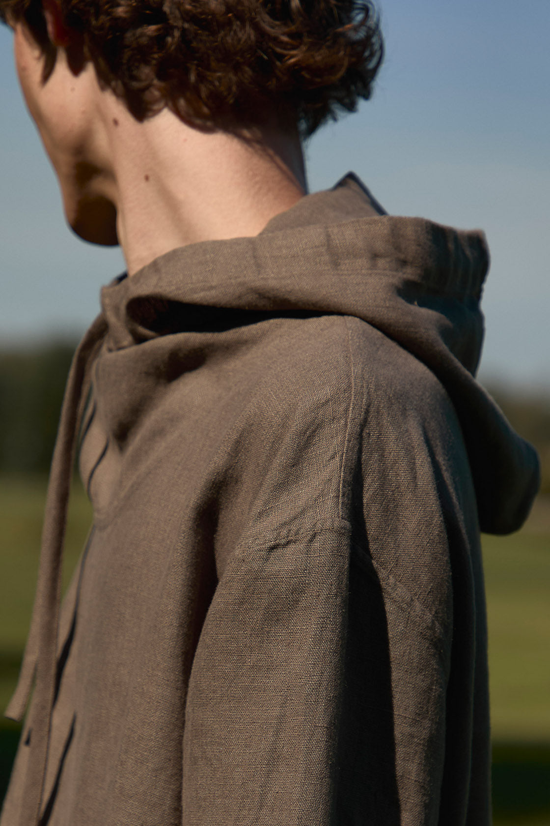 Men's linen hoodie
