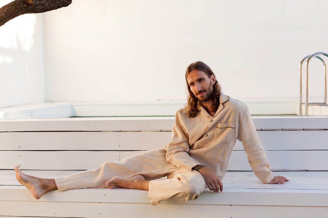 PAPAVER 100% linen pajama set