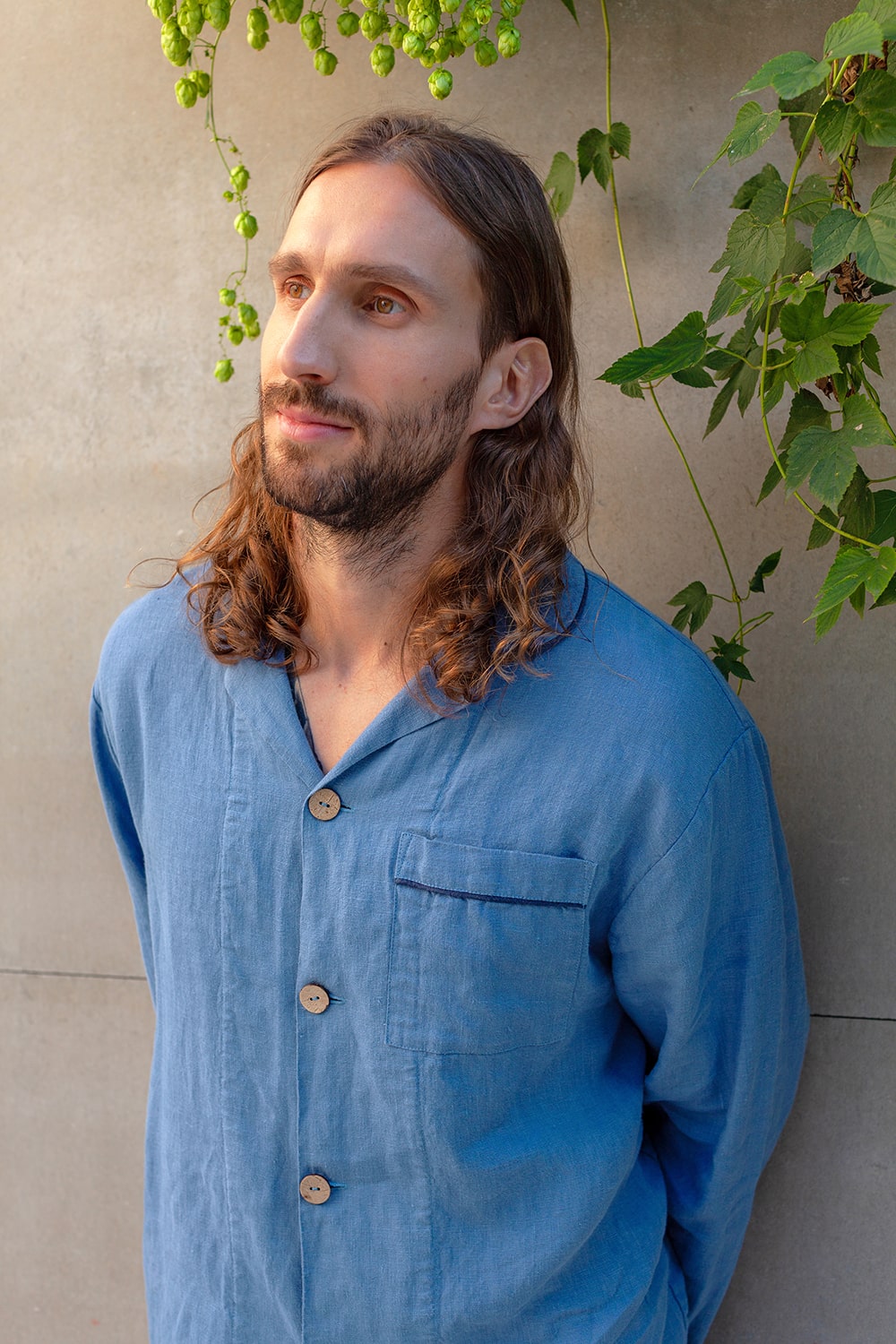 PAPAVER men's linen pajama set