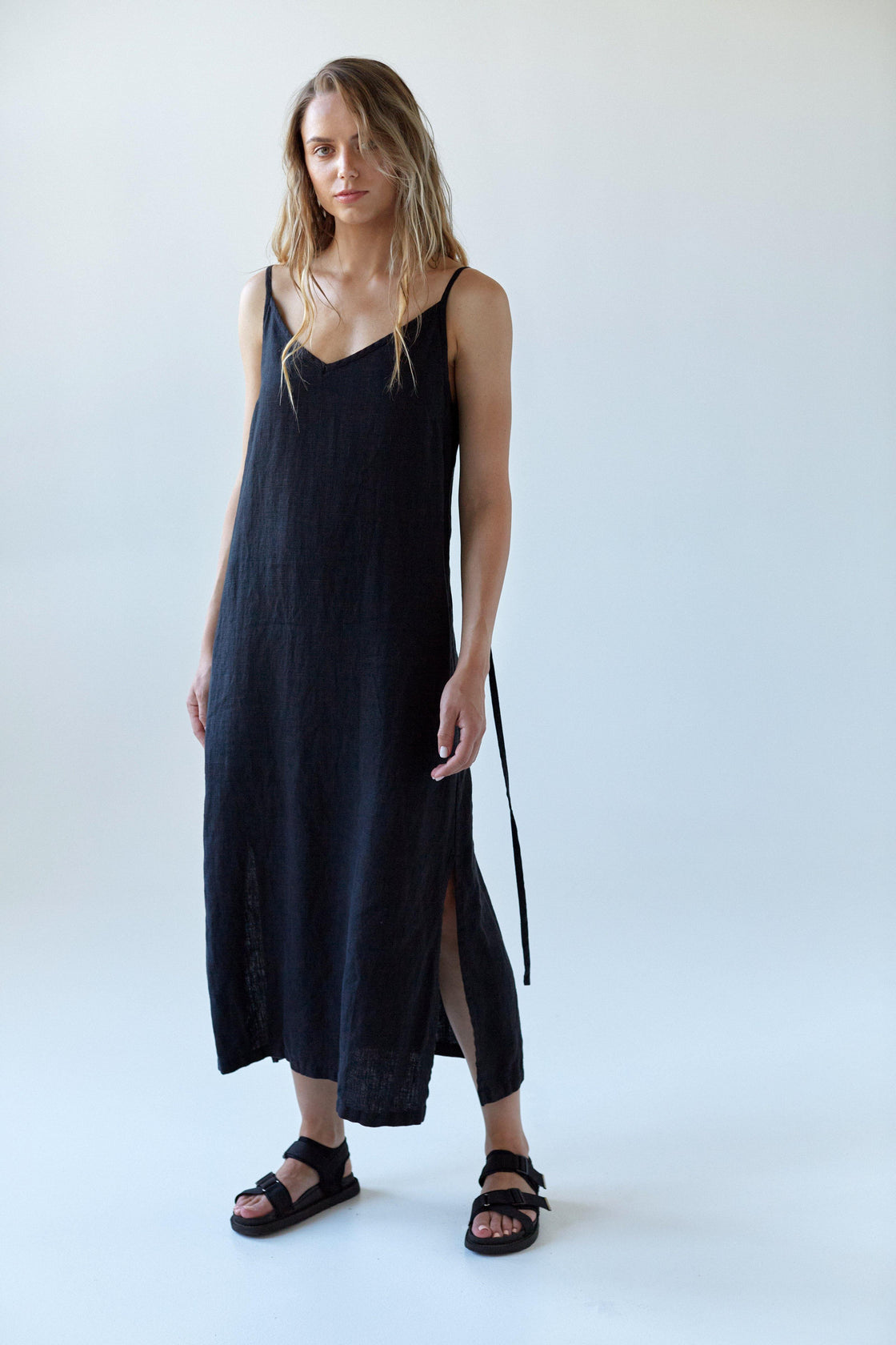 Black Linen Sundress