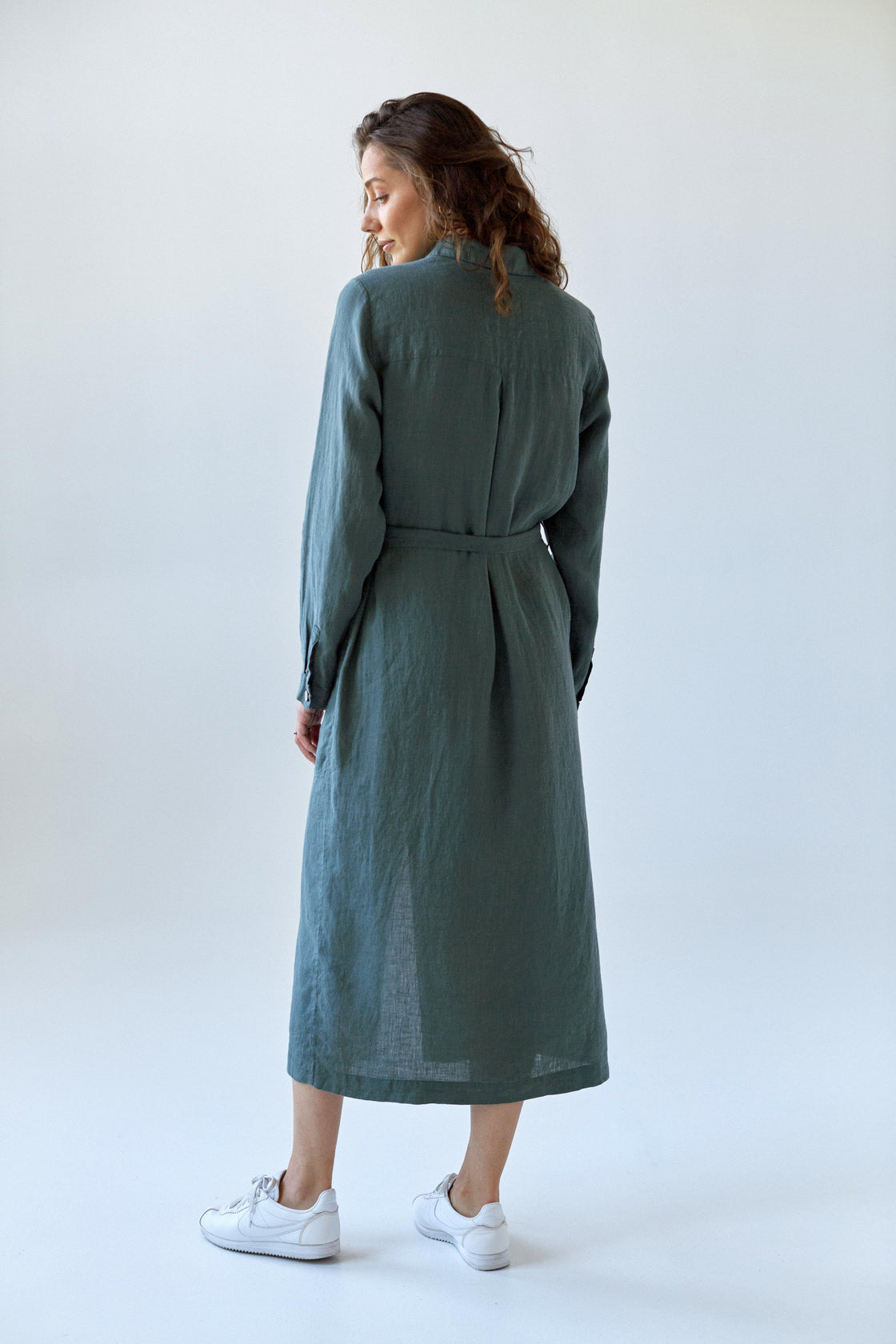 Green Linen dress
