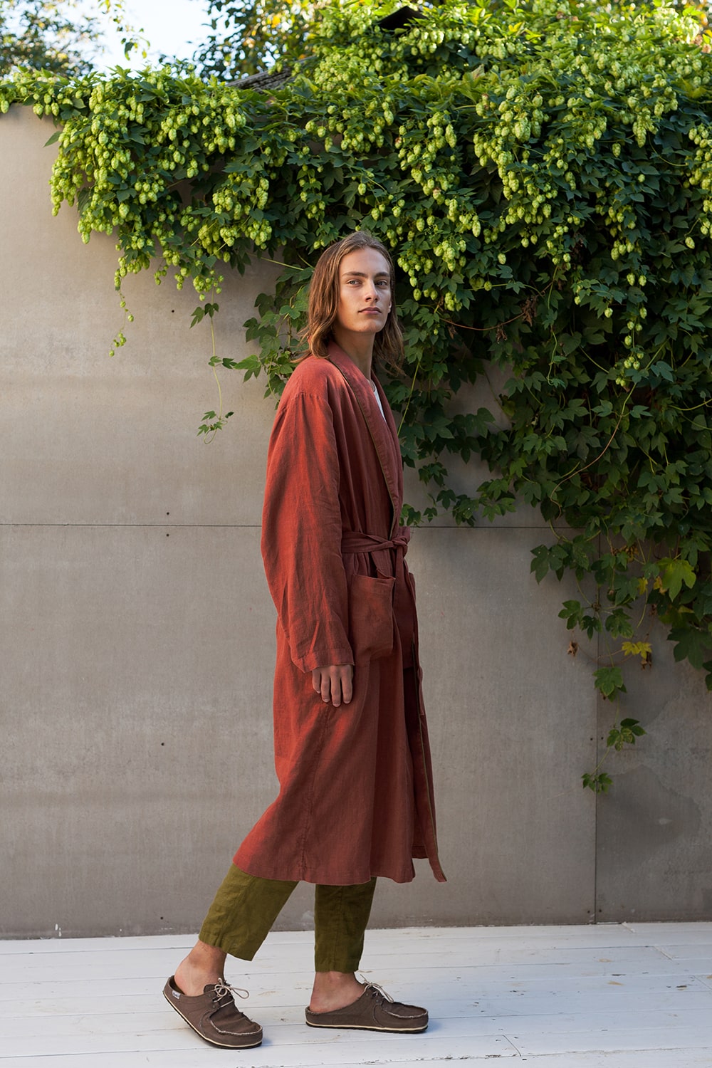 DANDELION men's linen robe
