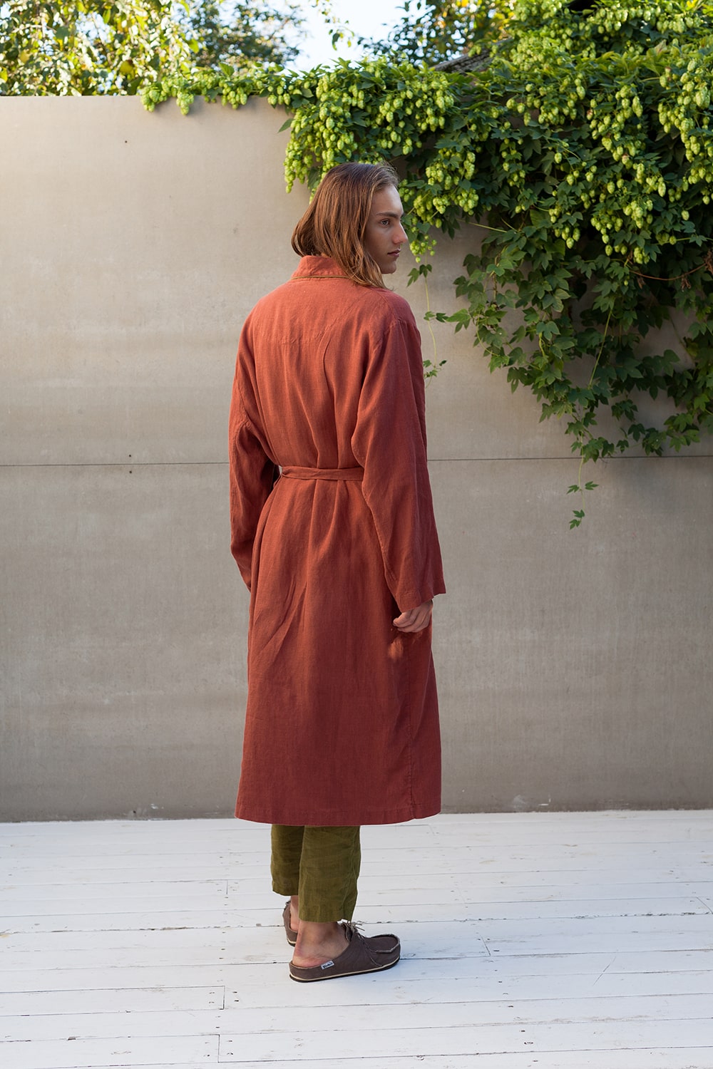 DANDELION men's linen robe