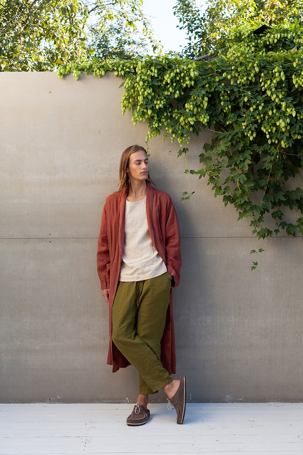 DANDELION men's linen robe