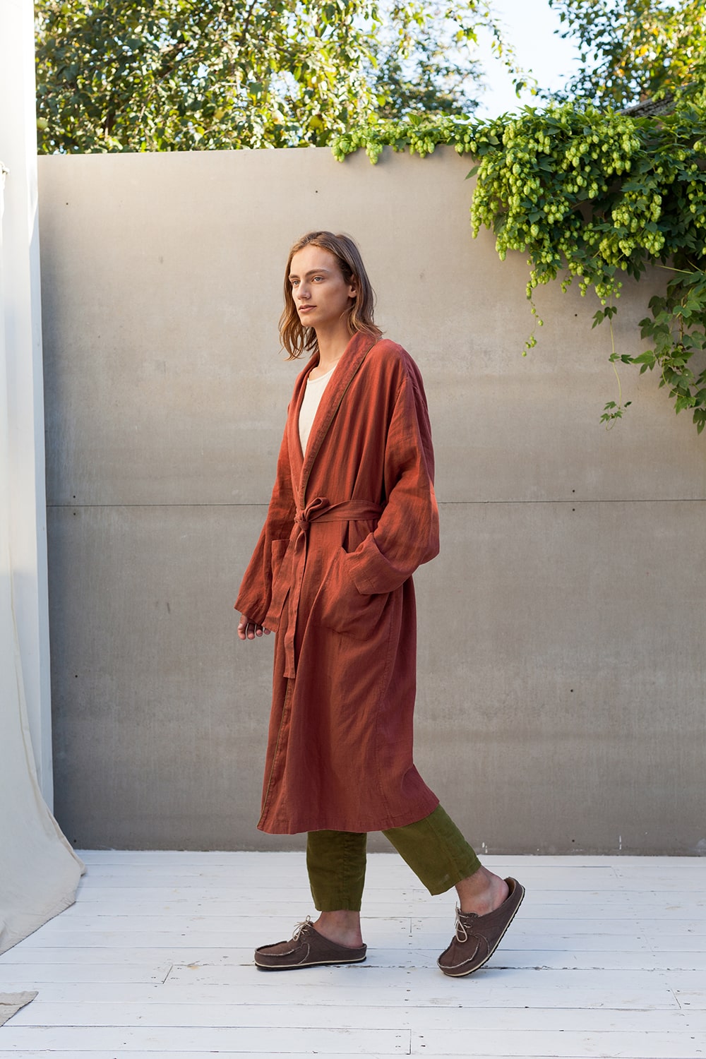 DANDELION men's linen robe