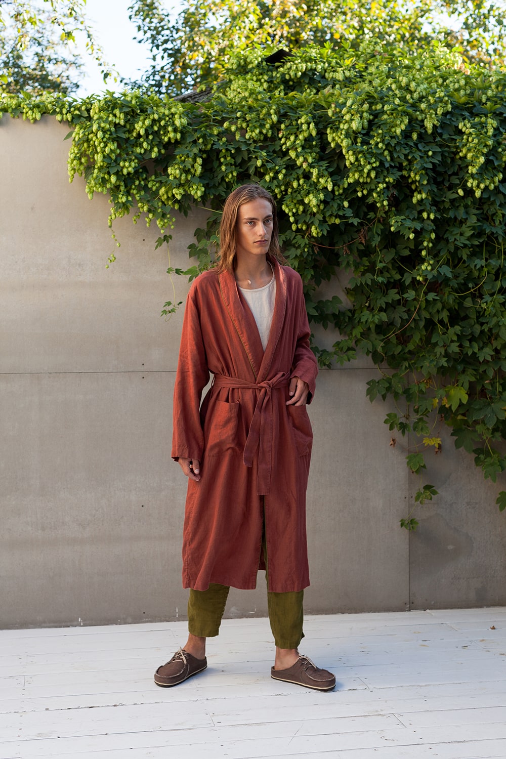 DANDELION men's linen robe