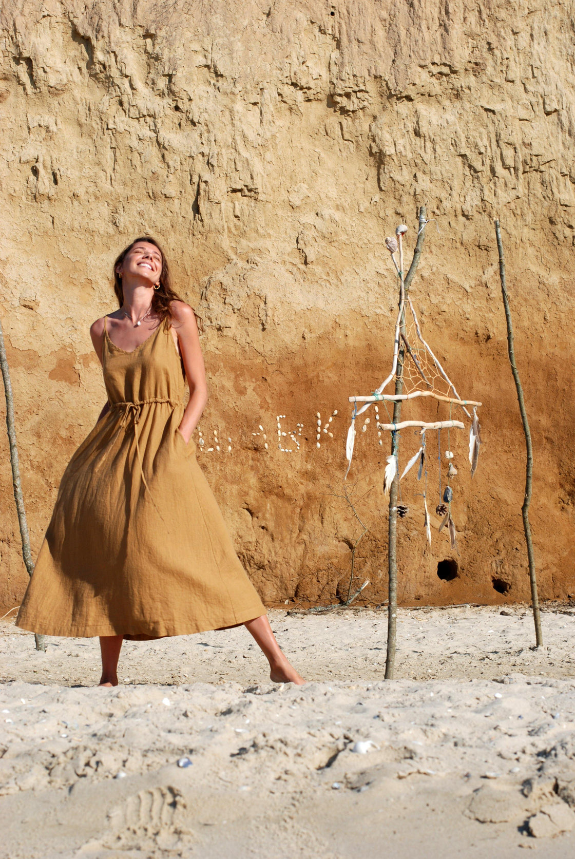 Women's linen summer dress