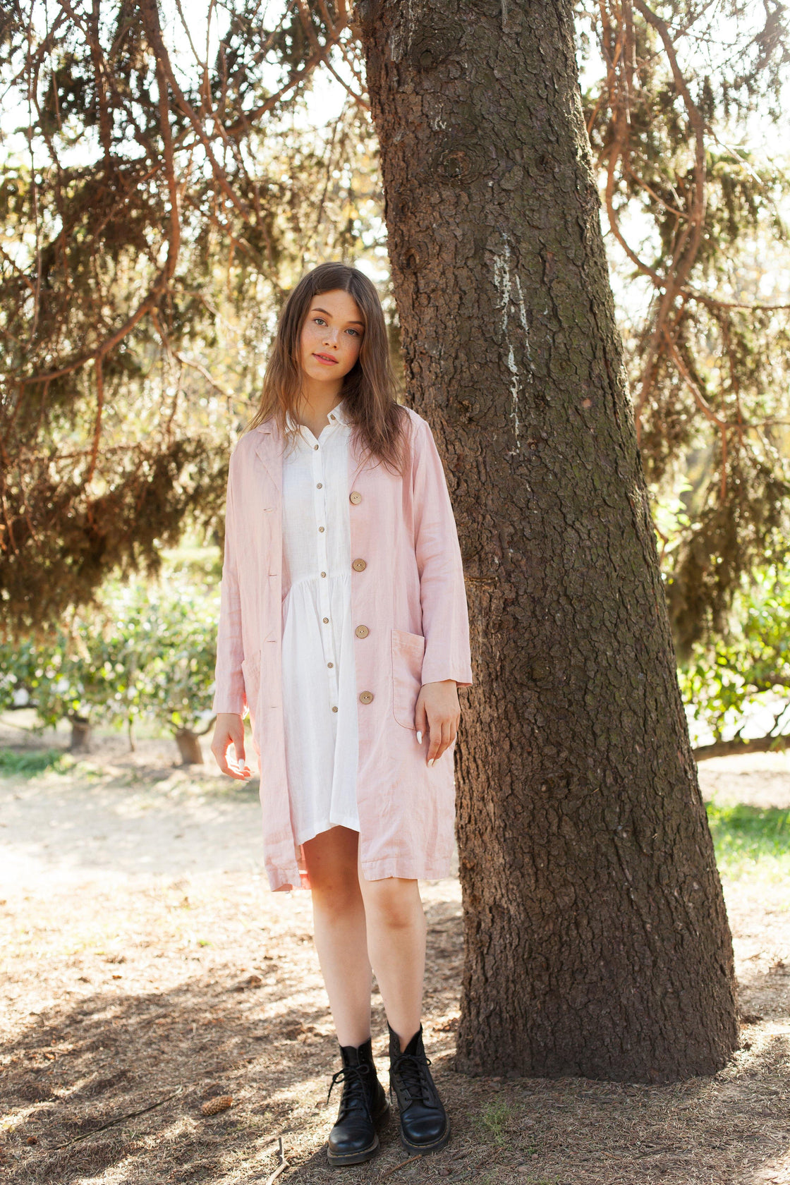 Womens natural linen jacket