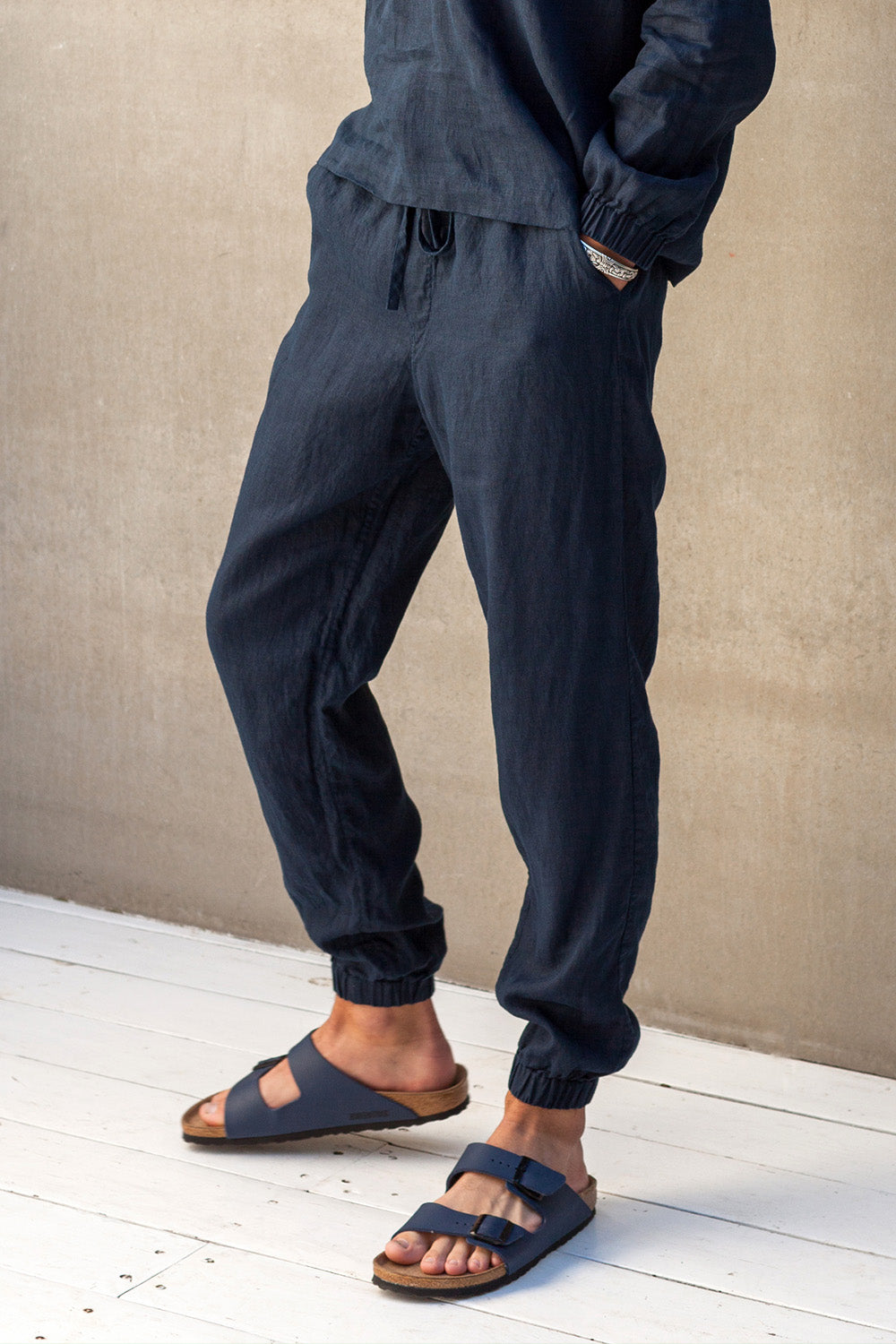 men's linen jogger pants