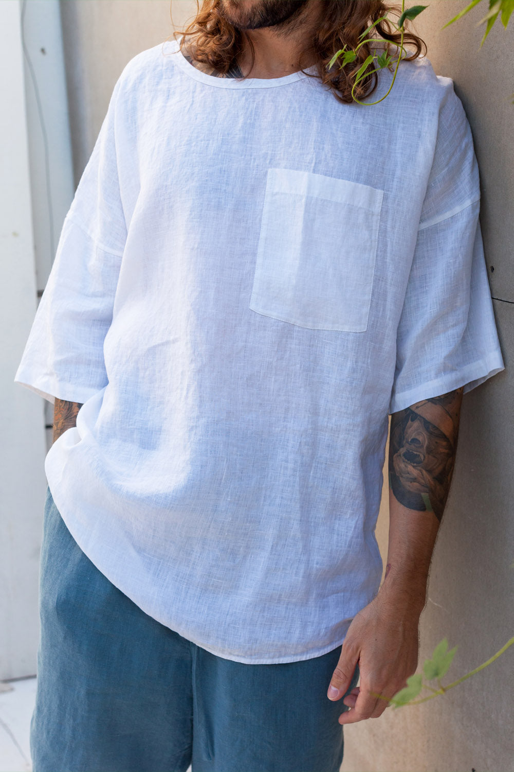 Men's oversized linen t-shirt