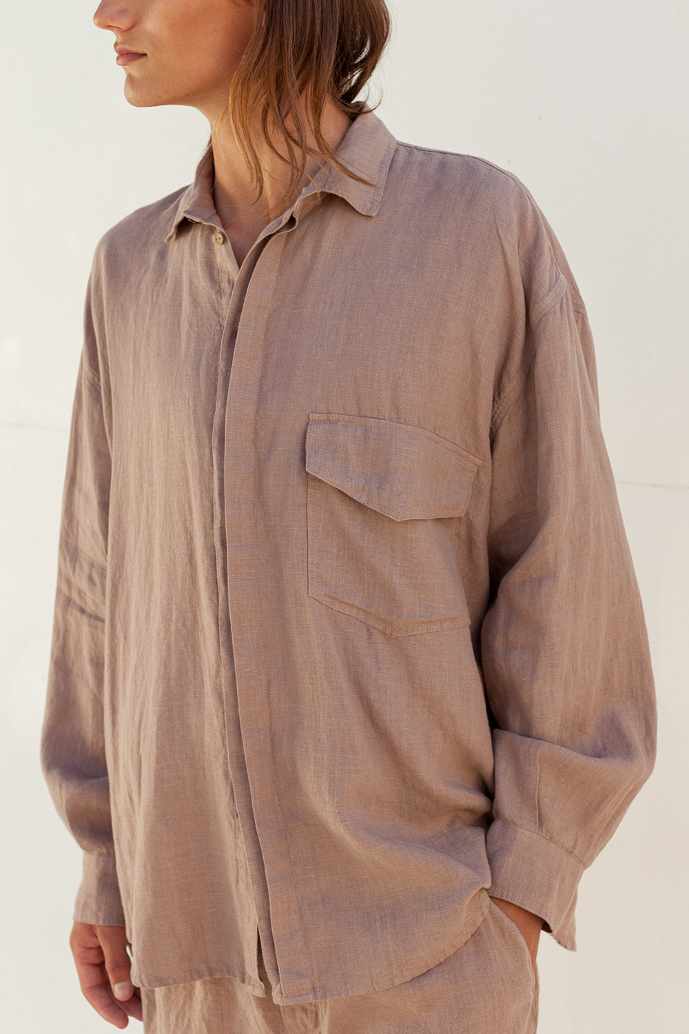 oversized linen shirt men's