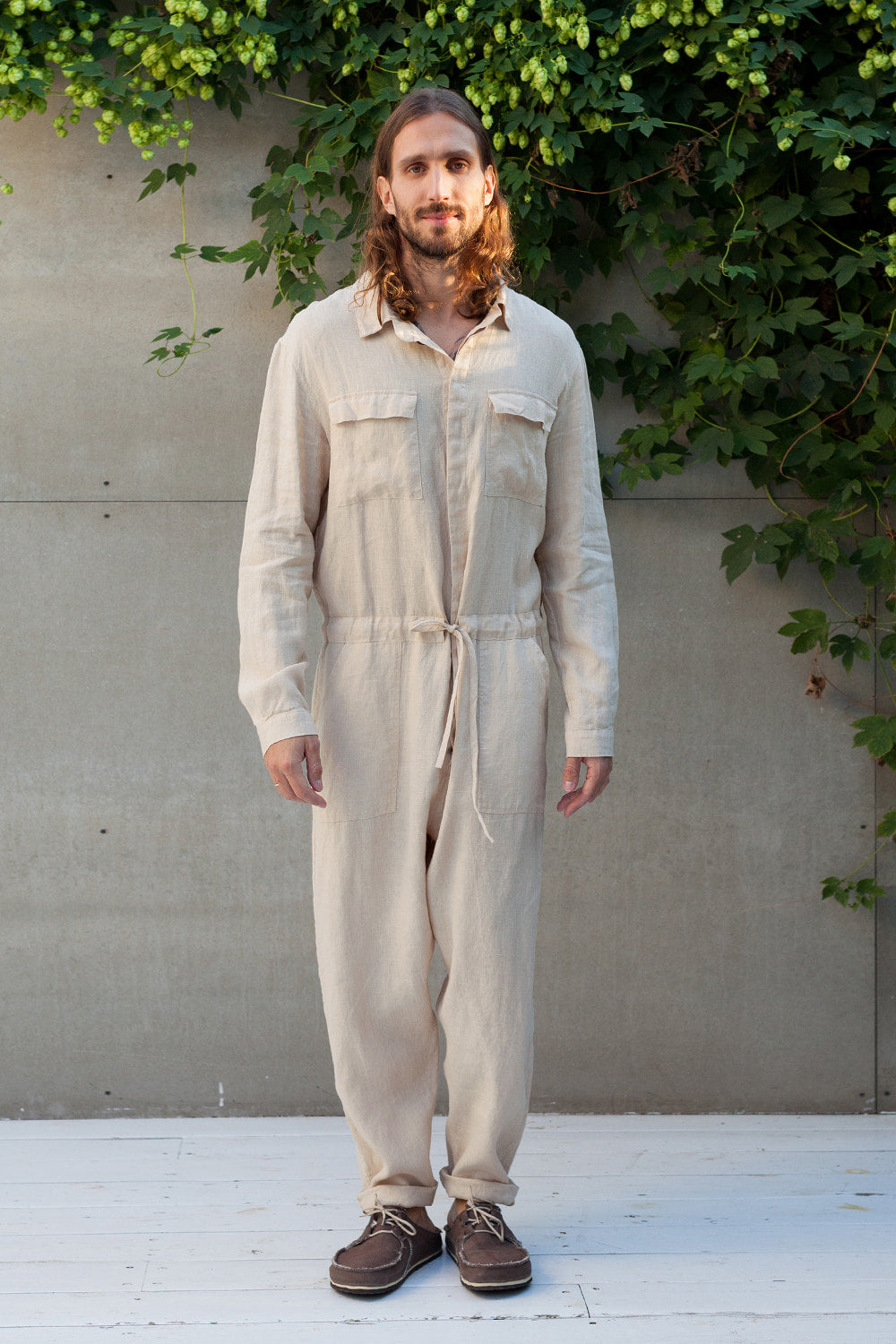 Beige men's jumpsuit
