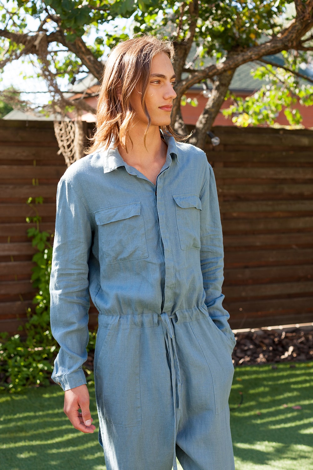 THUJA men's linen coverall