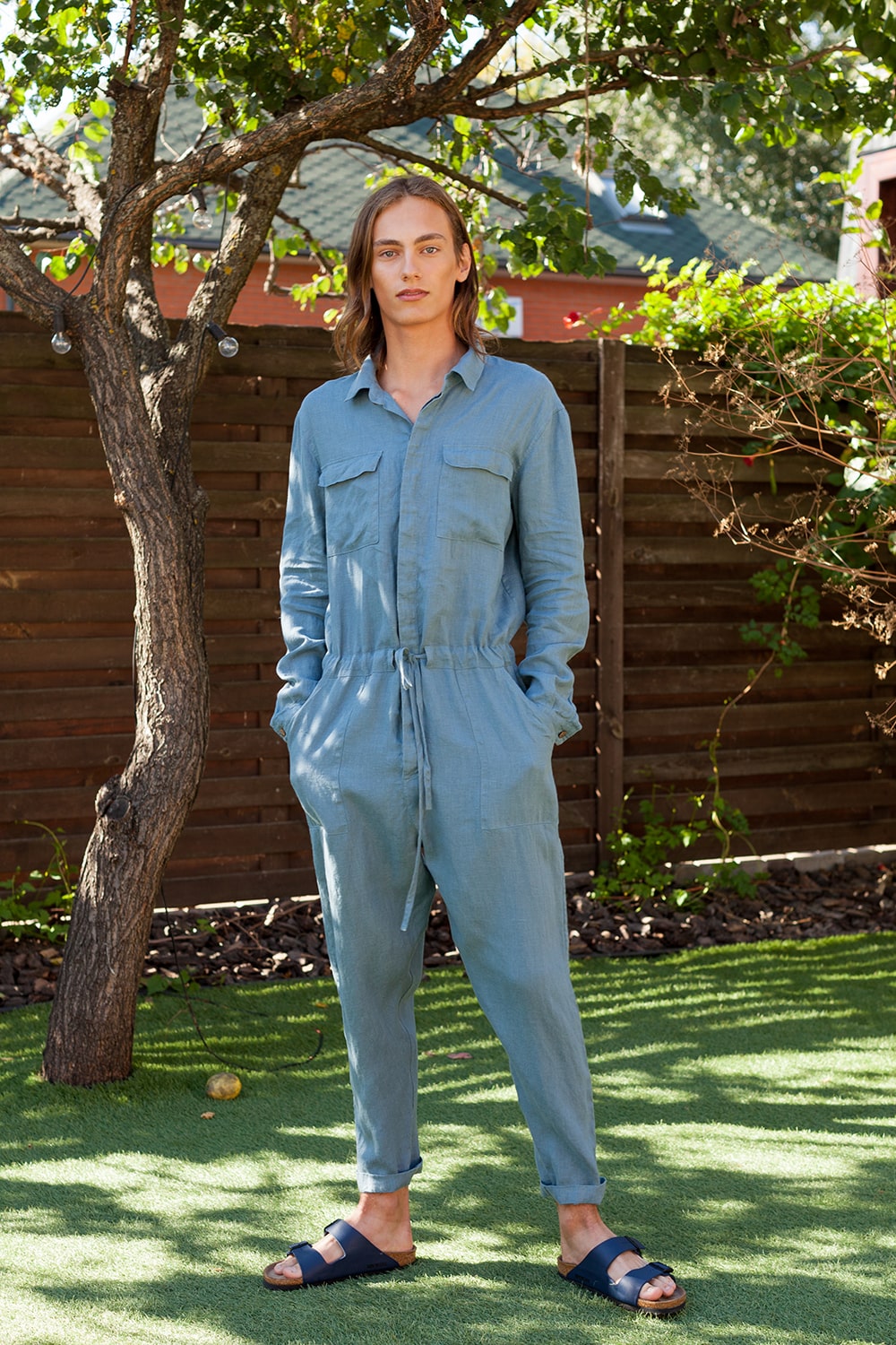THUJA men's linen coverall