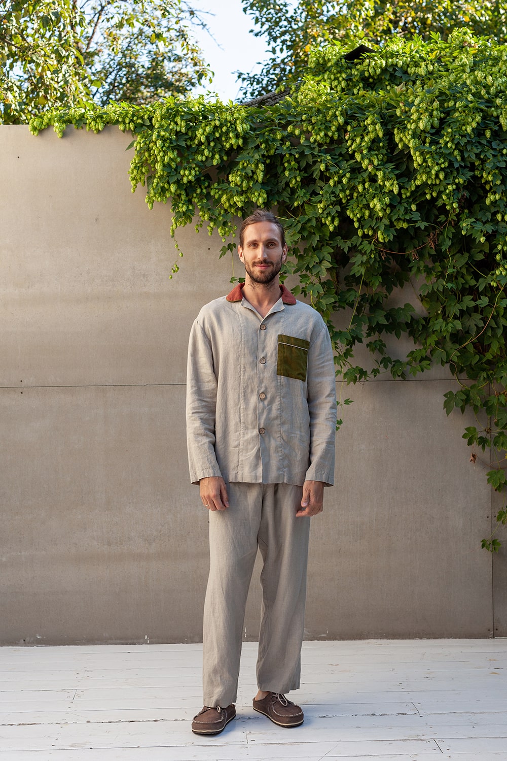 PAPAVER men's linen pyjama set