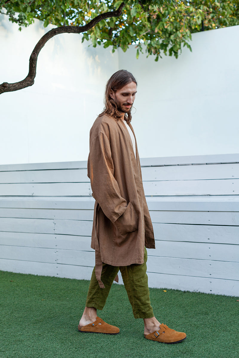 MONOTROPA men's linen cardigan | Manufacture de Lin