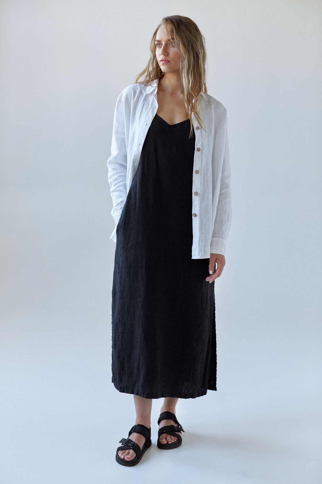 white linen button up shirt womens - Manufacture de Lin