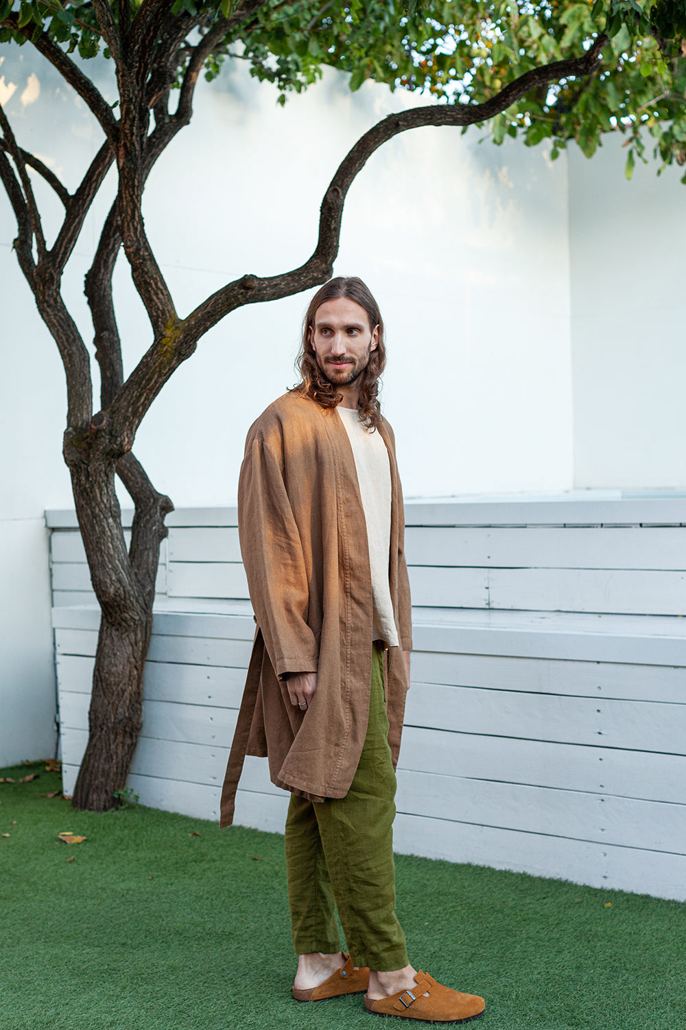 MONOTROPA men's linen cardigan