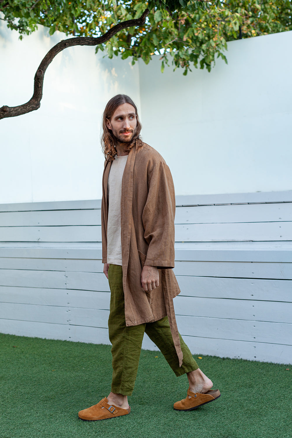 MONOTROPA men's linen cardigan