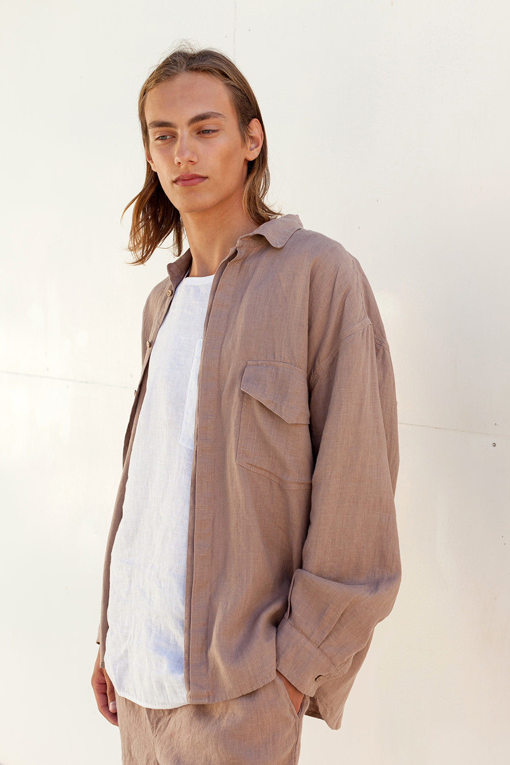 men's oversized button up shirt