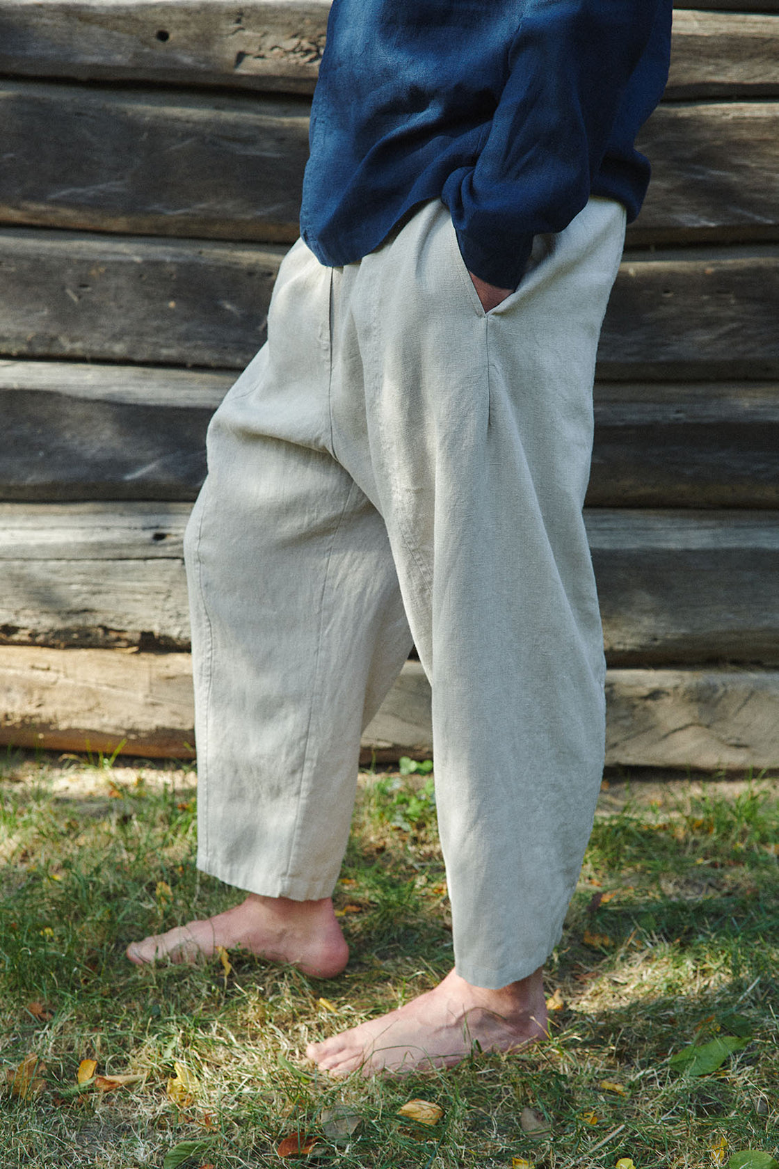 Men's Pull-on Linen Pants