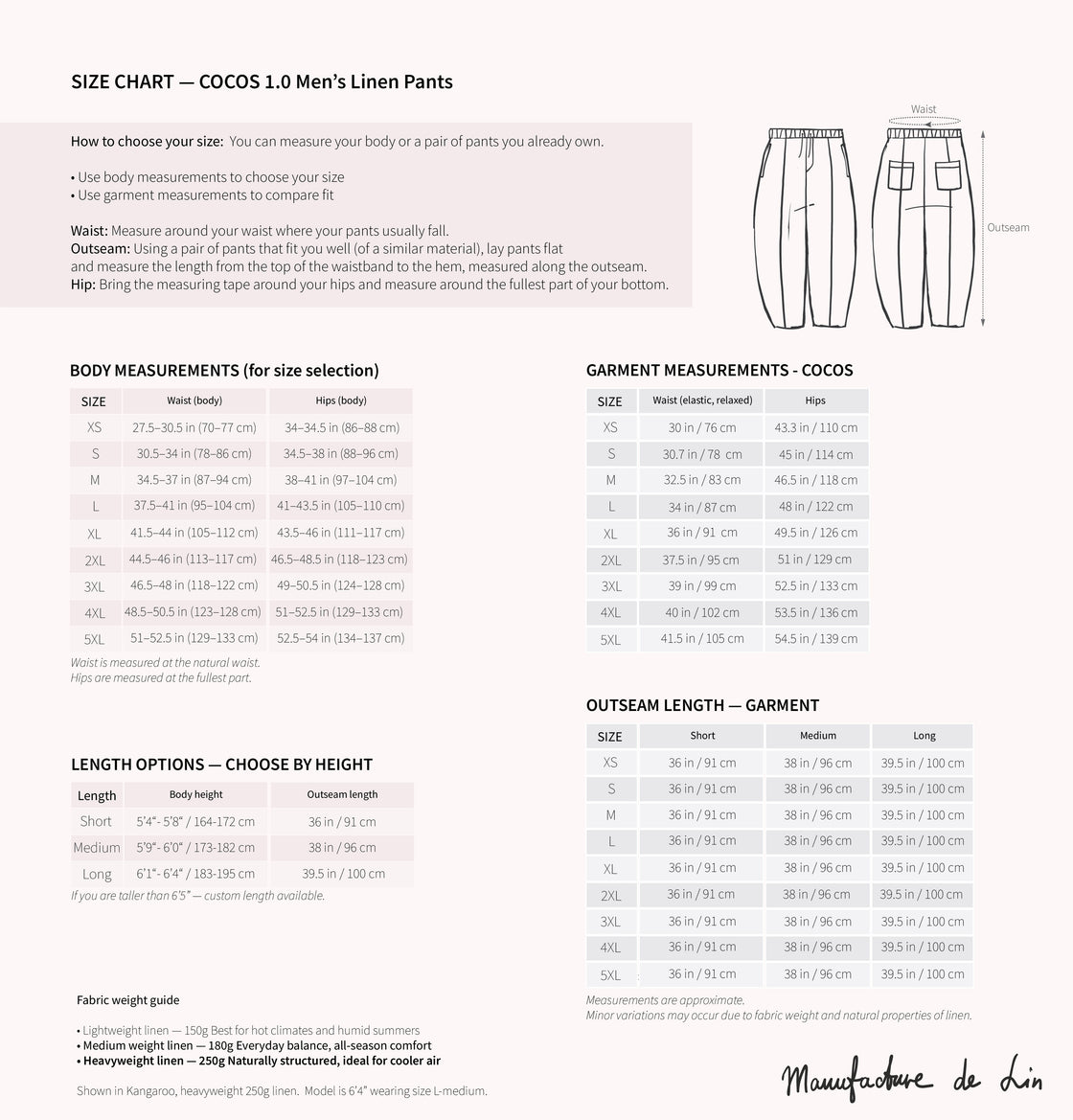 COCOS men's loose linen pants