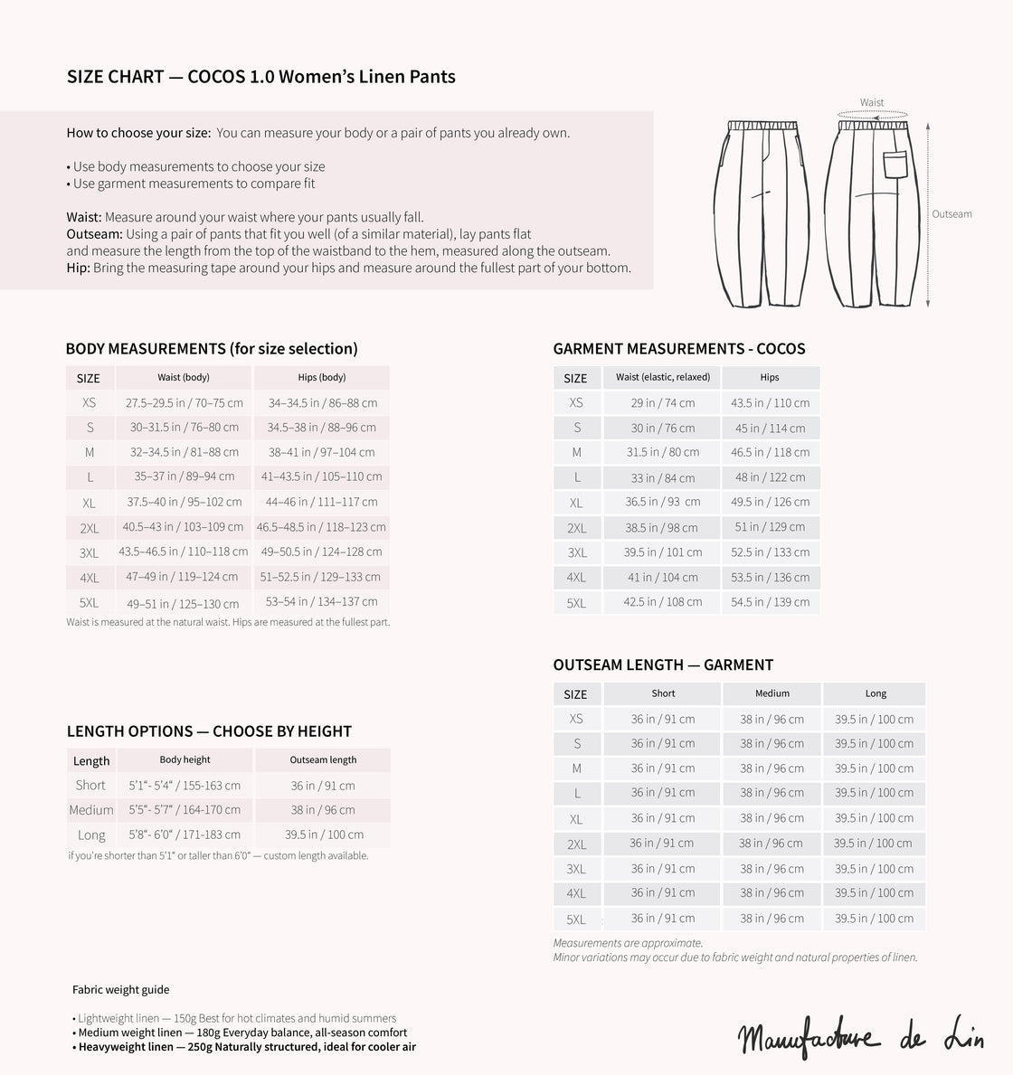 COCOS women's linen pants