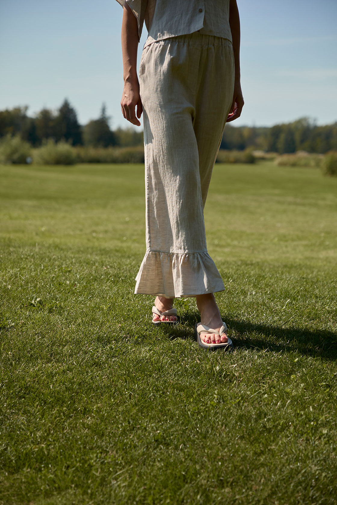 linen party trousers