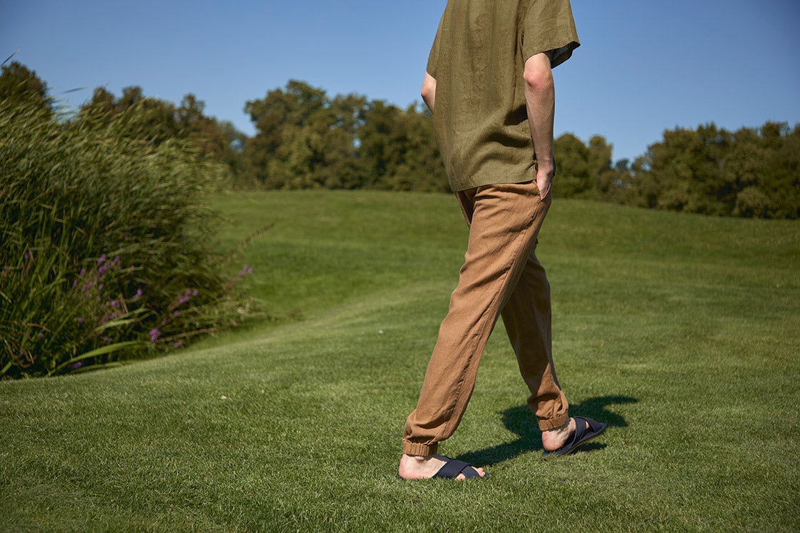 linen joggers men's