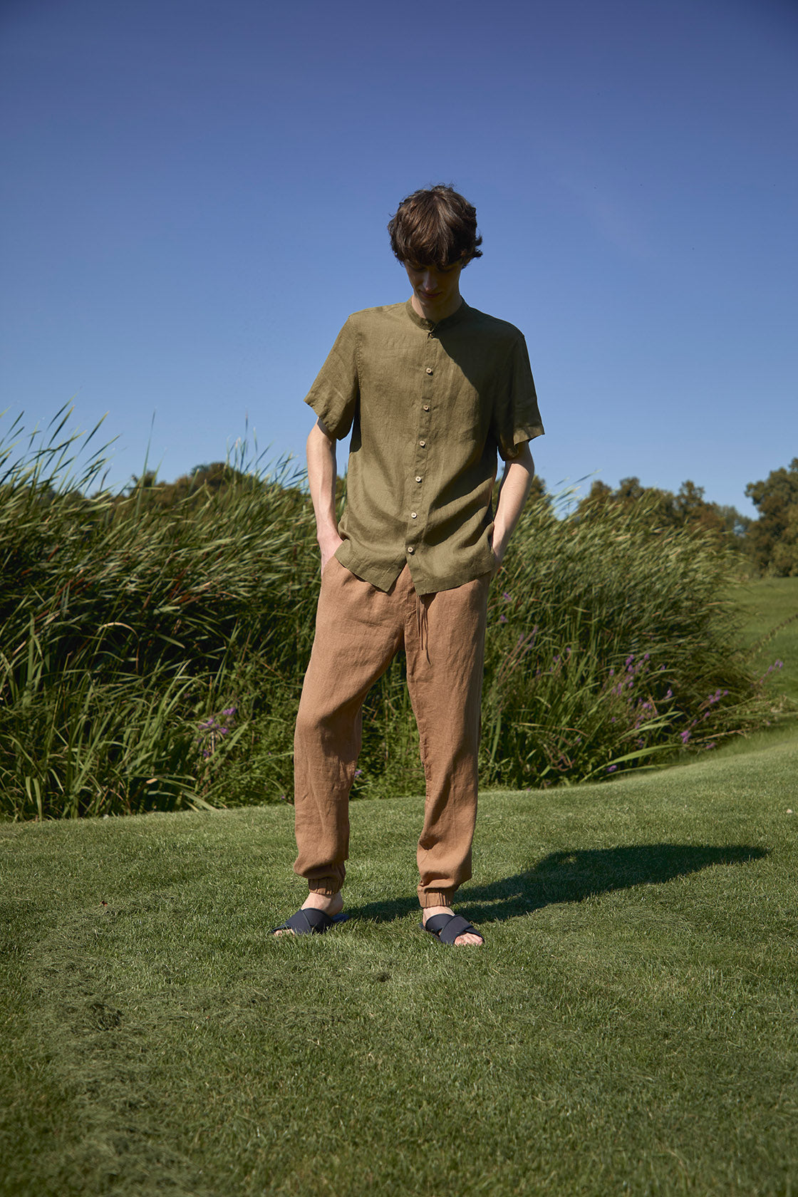 linen shirt men minimalist