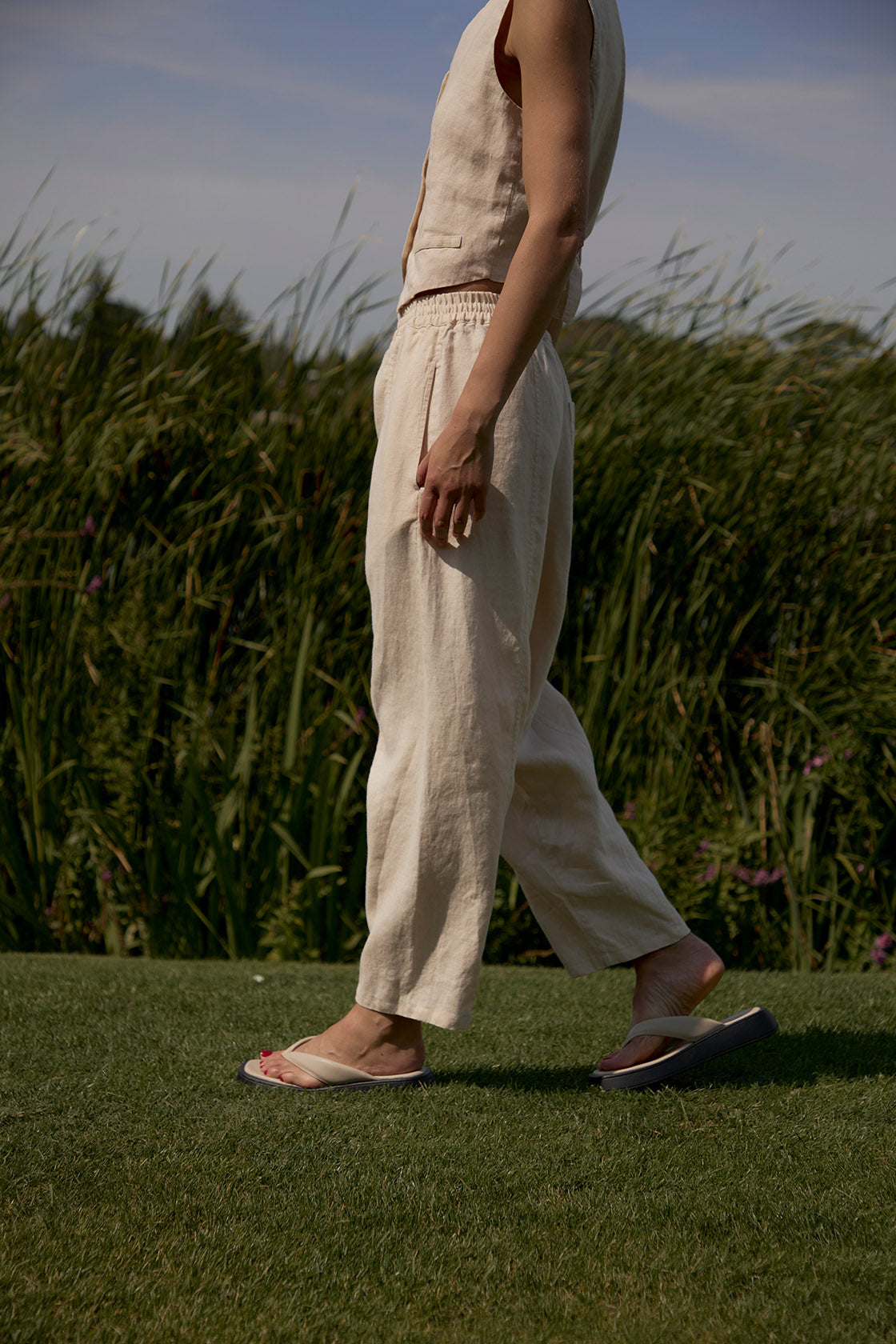 Womens Casual Linen Trousers