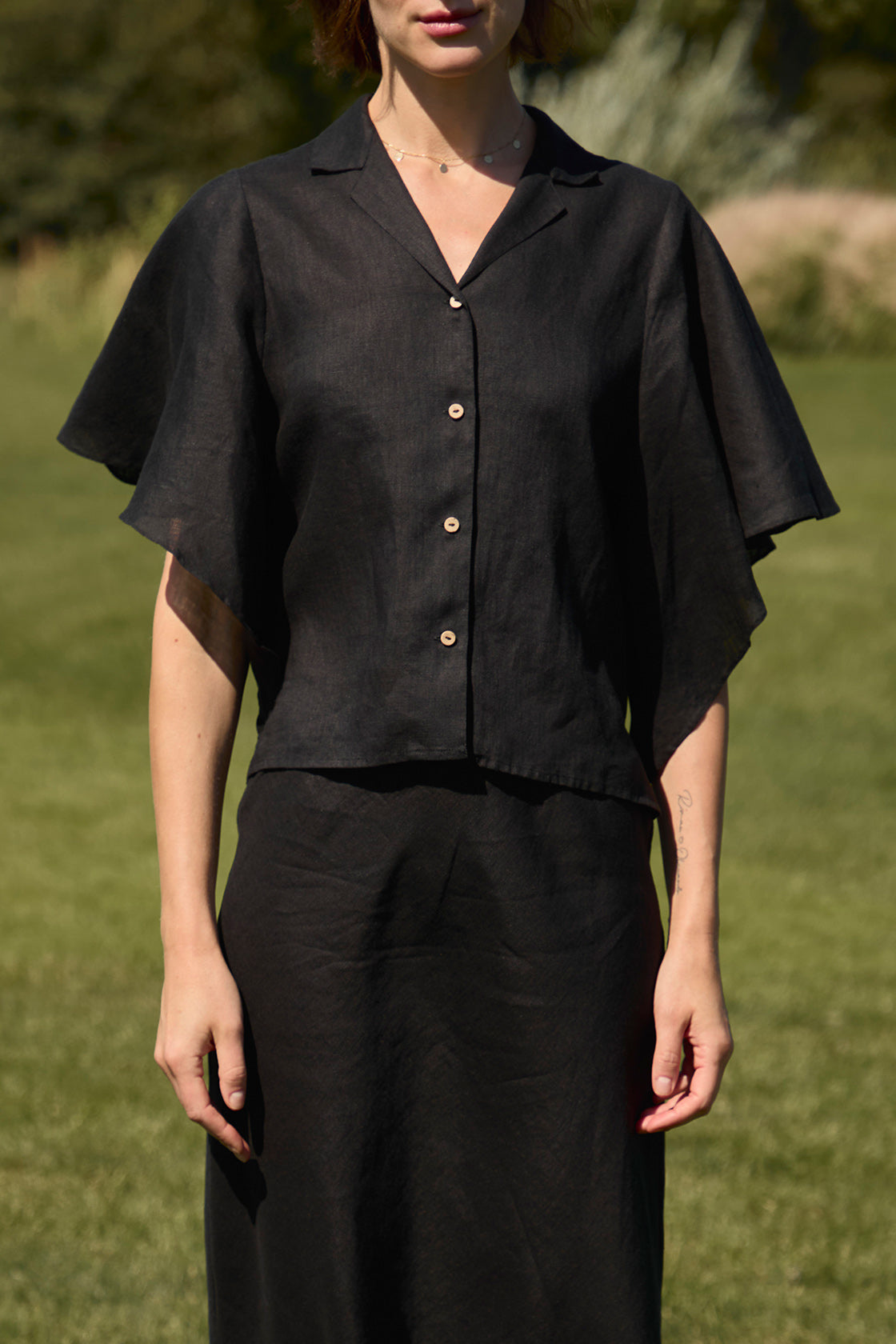 Women's Linen Blouse Business Casual