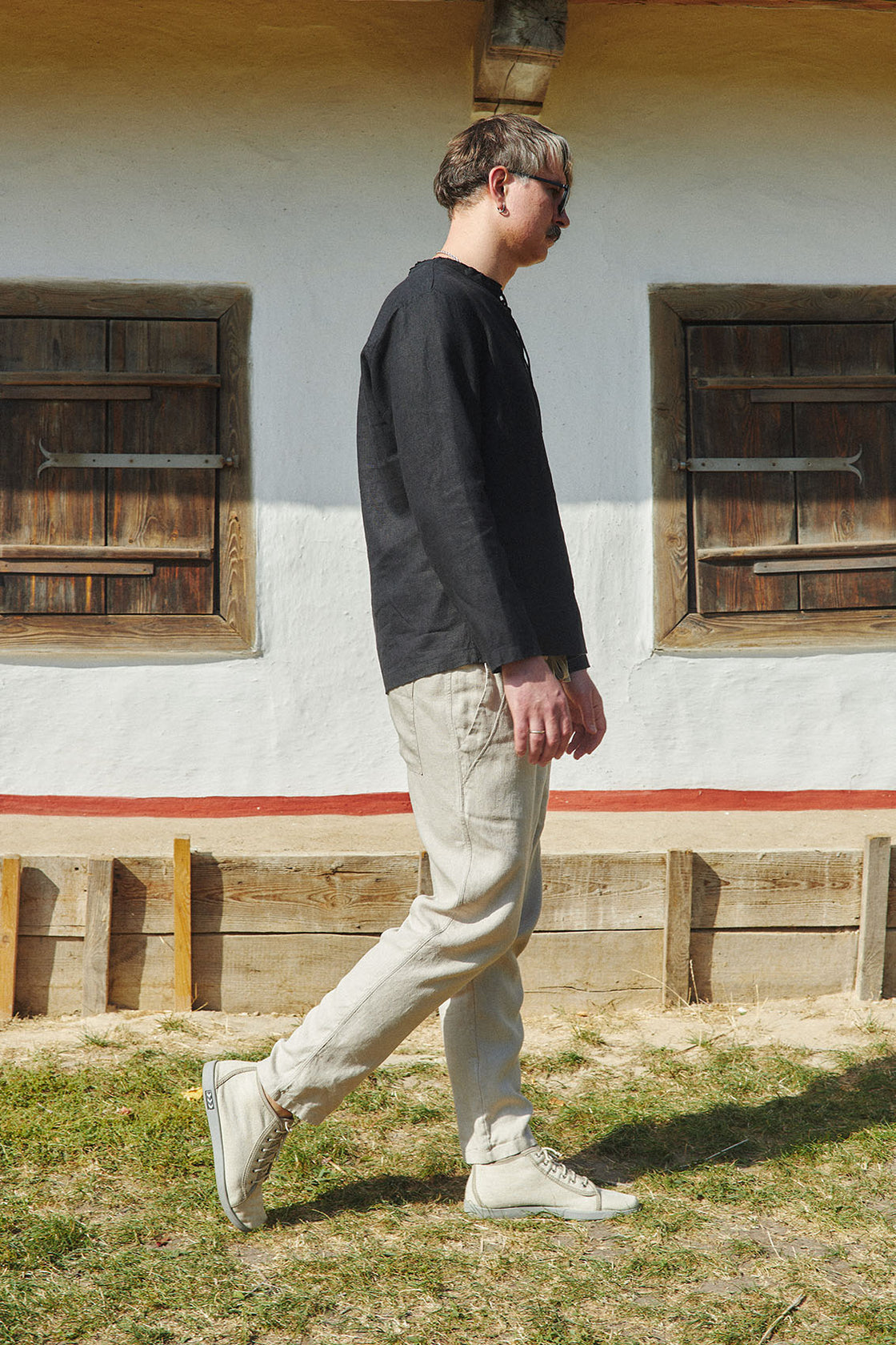 FICUS pull-on linen pants