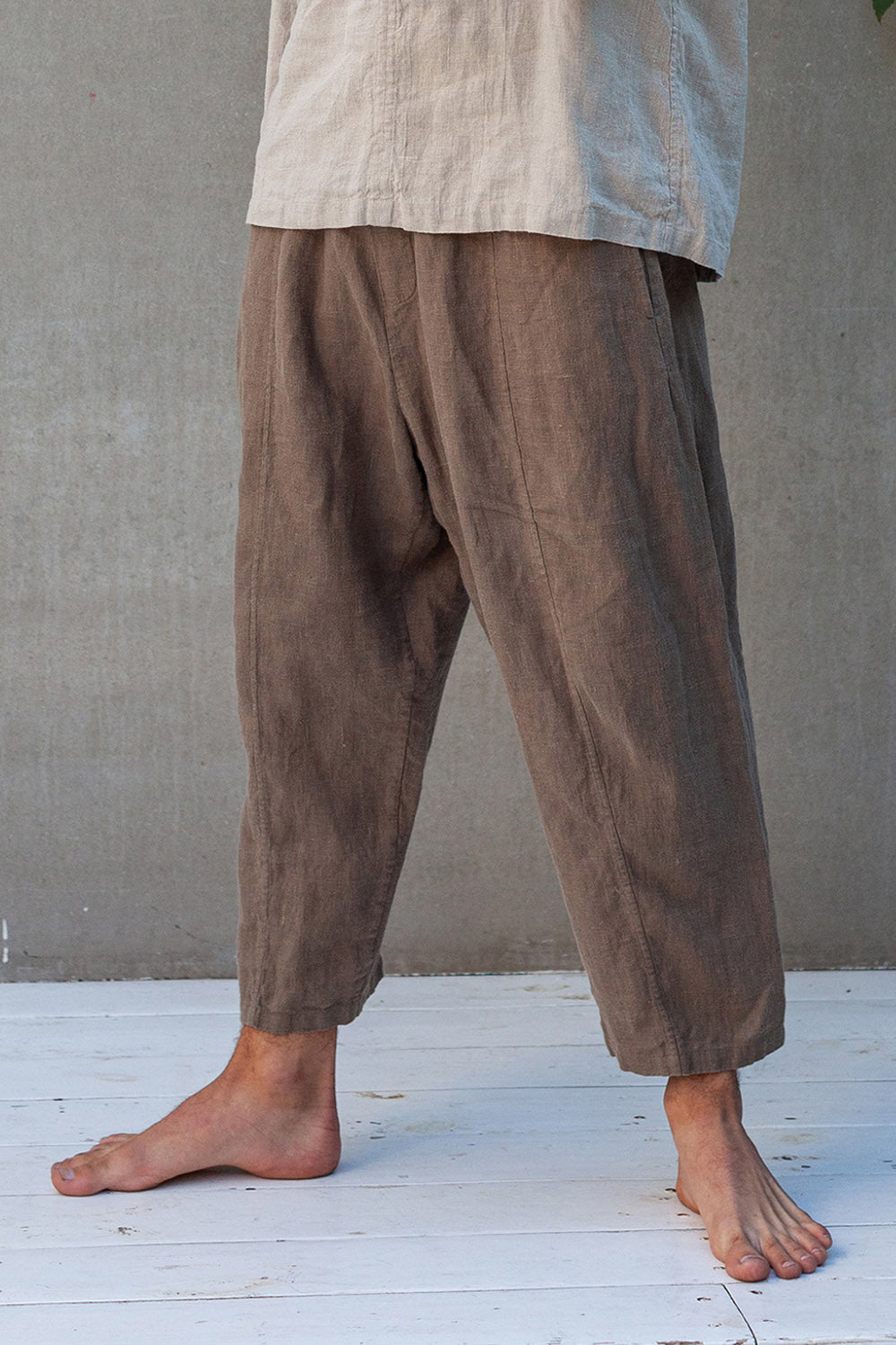 Mens relaxed linen pants