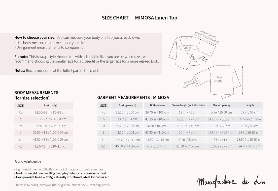 MIMOSA linen wrap top