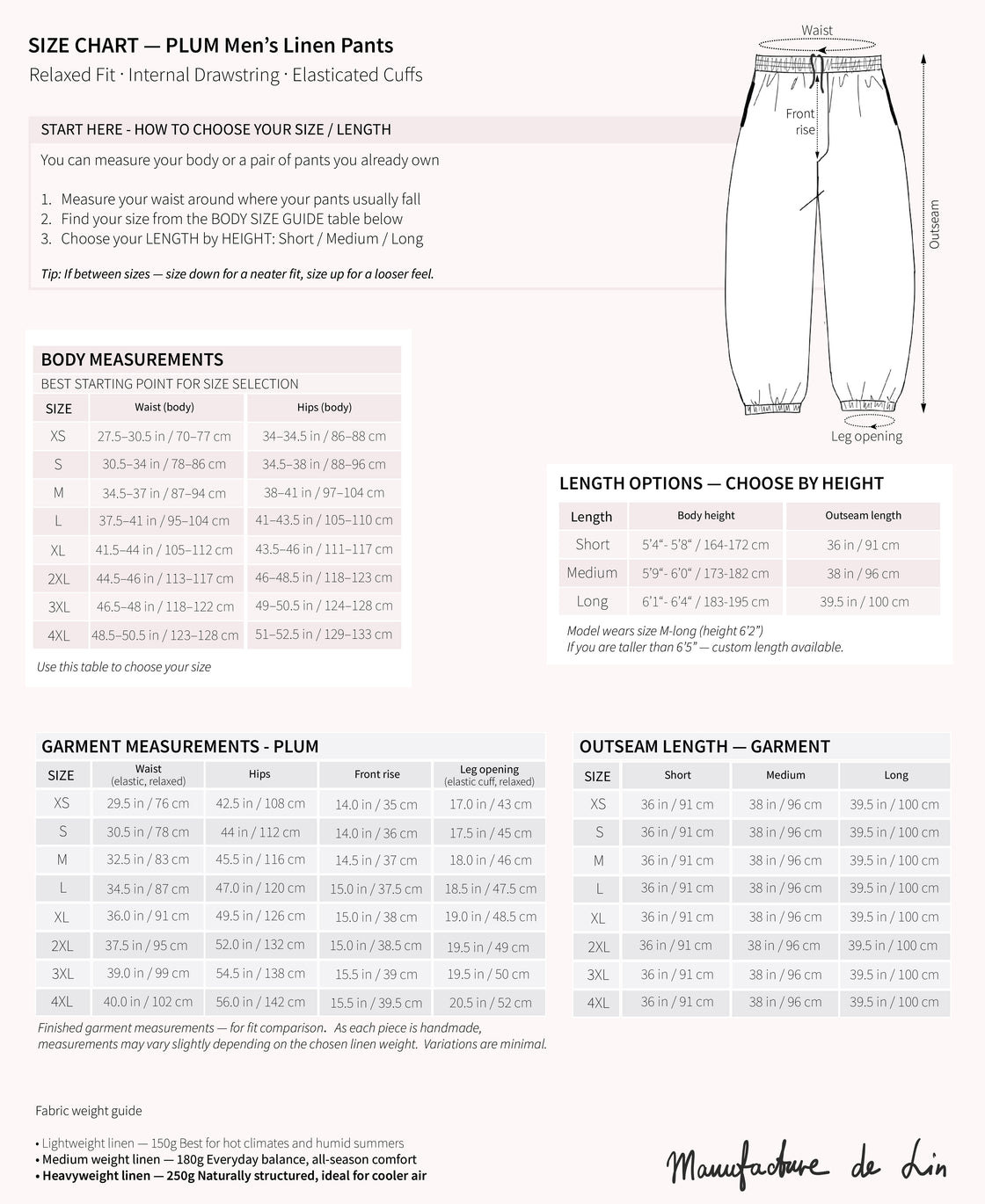 PLUM linen jogger pants