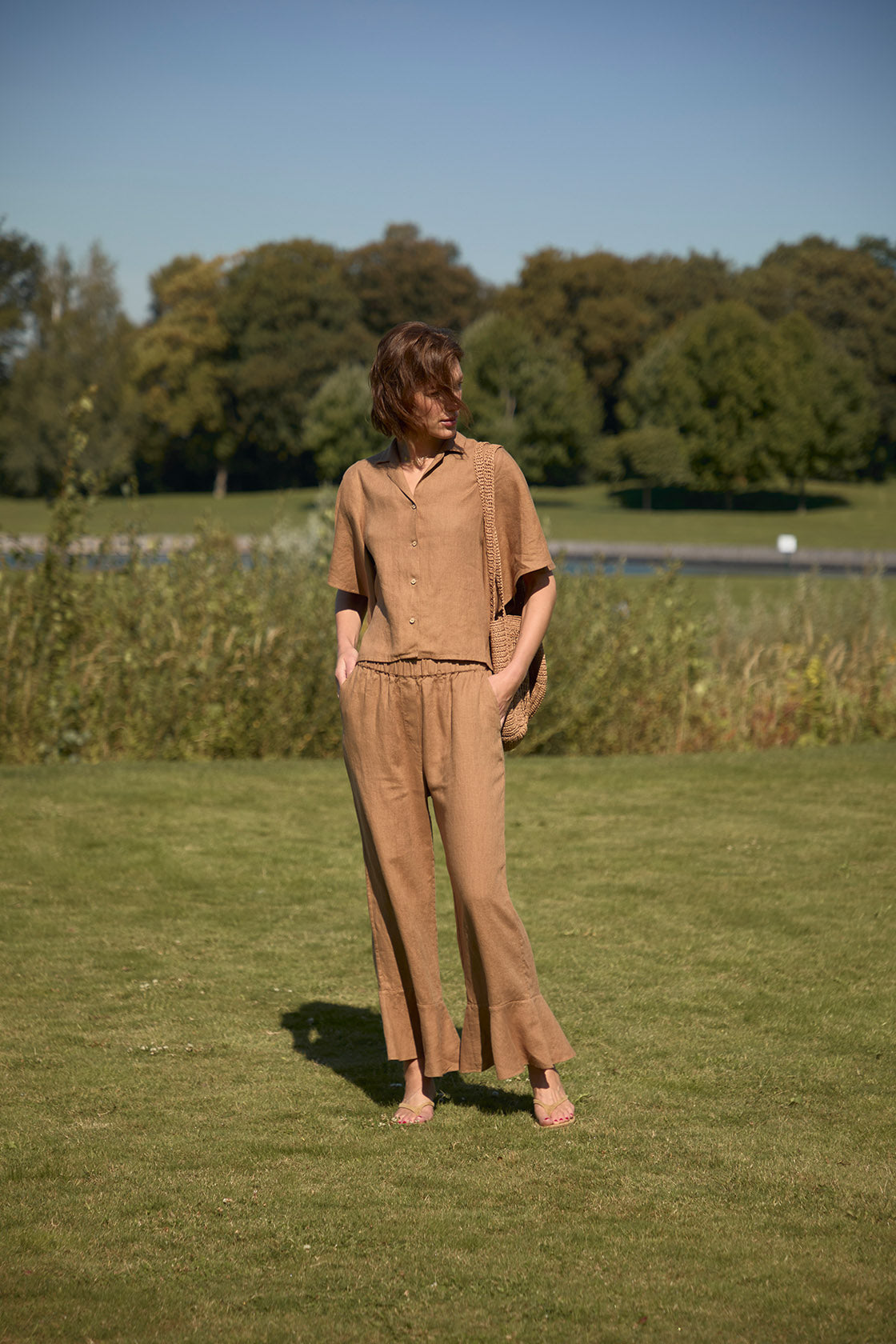 linen party blouse 