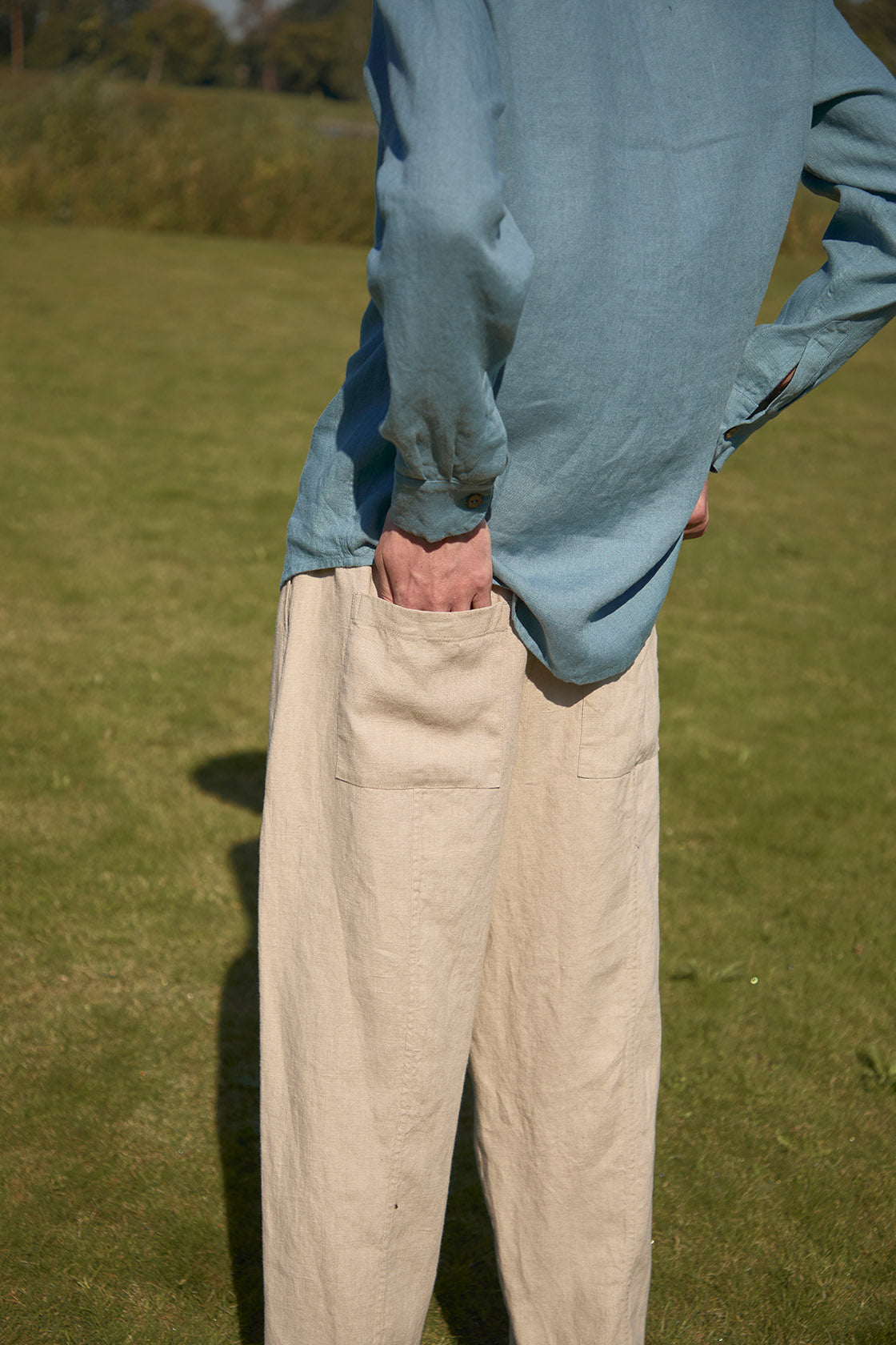 flax linen pants men's
