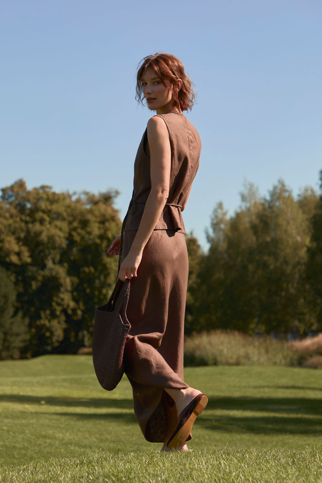 linen kimono vest womens