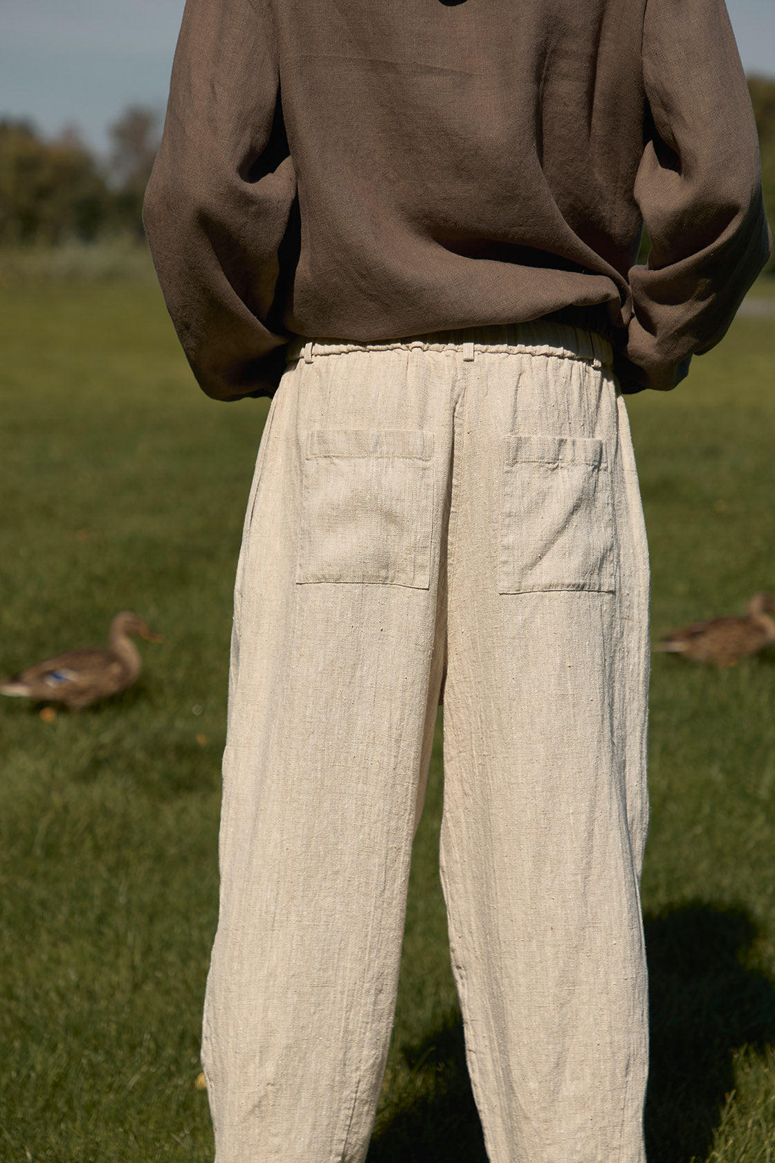 Flax Linen Pants Men