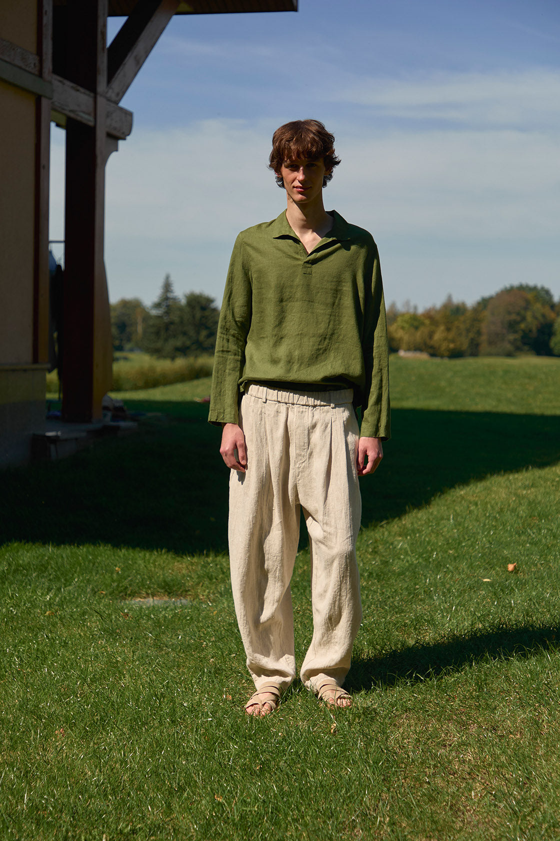 Men’s Baggy Linen Pants Pleated