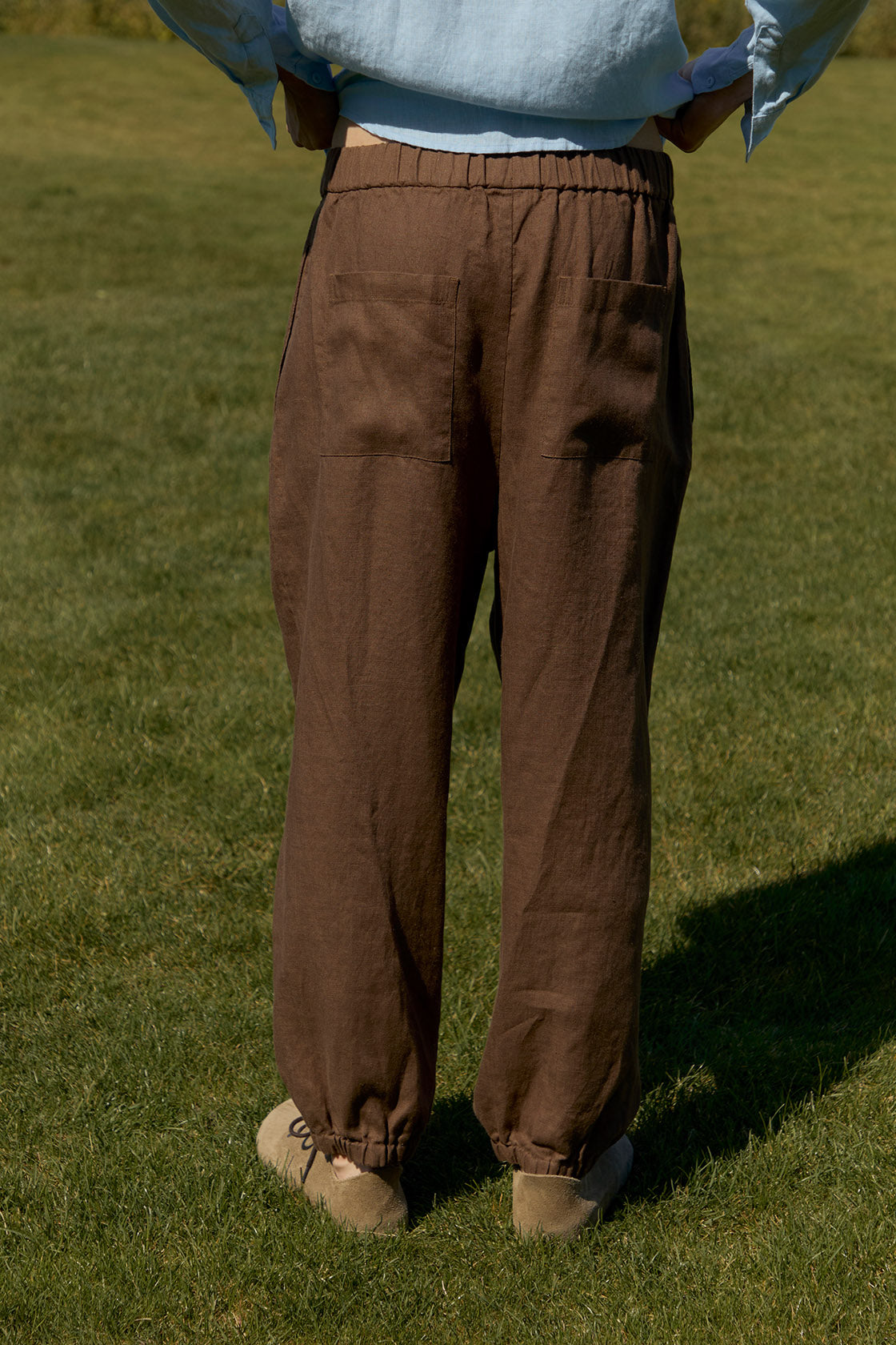 Flax linen jogger pants